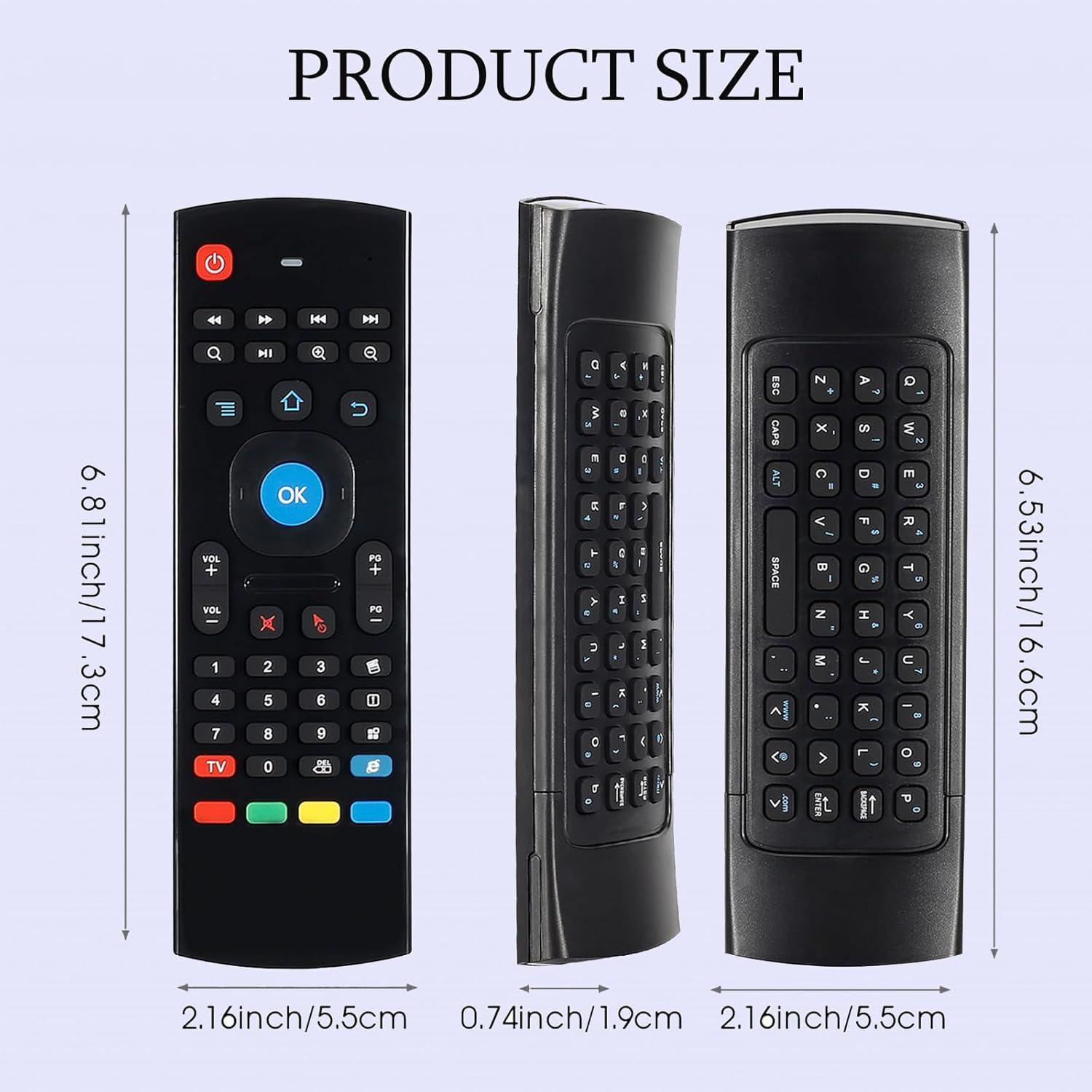 Control Remoto Inalámbrico MX3 Air Mouse con Teclado 2.4G