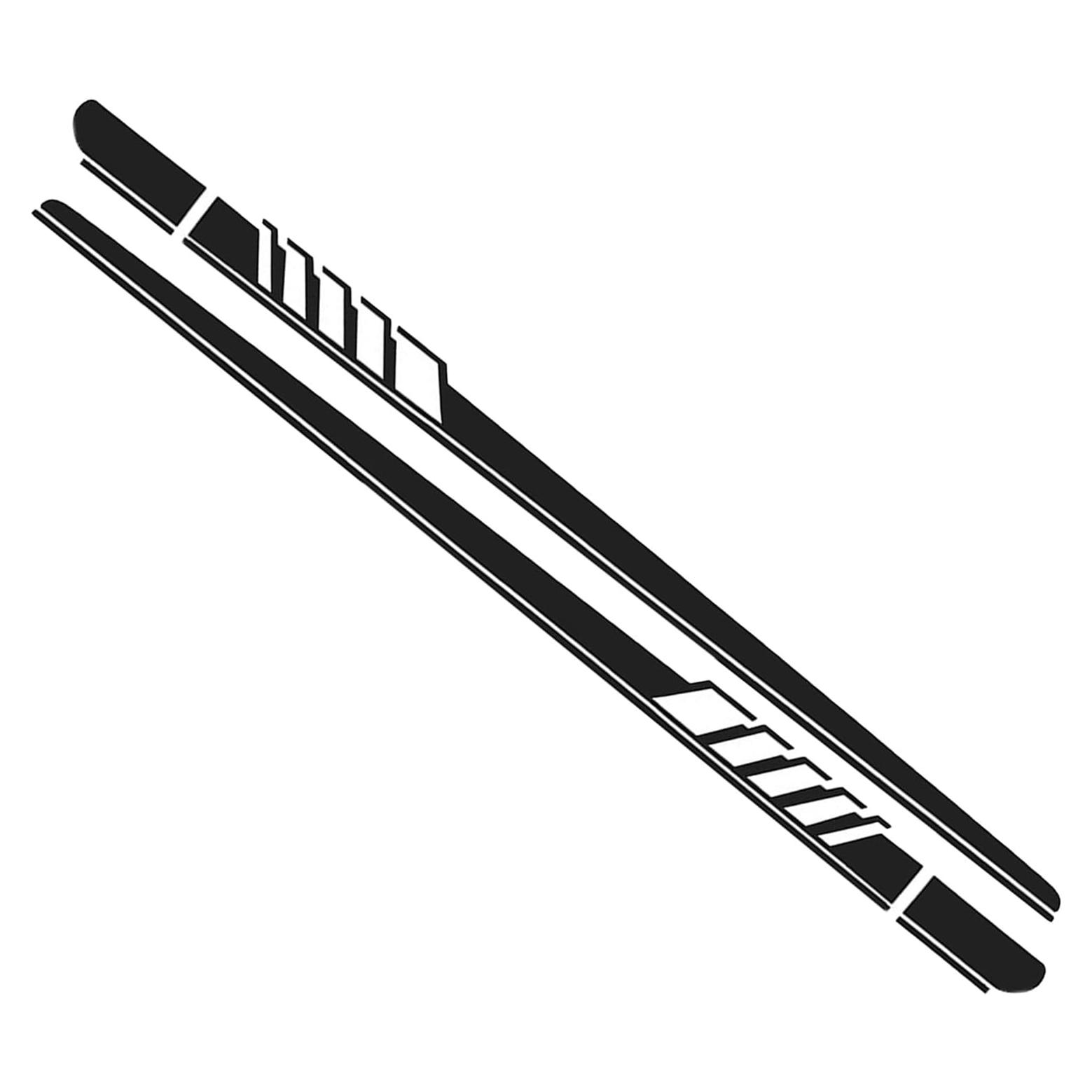 Calcomanías Lateral de Puerta Luminuti 2 Pcs PVC Negro 224.4 cm