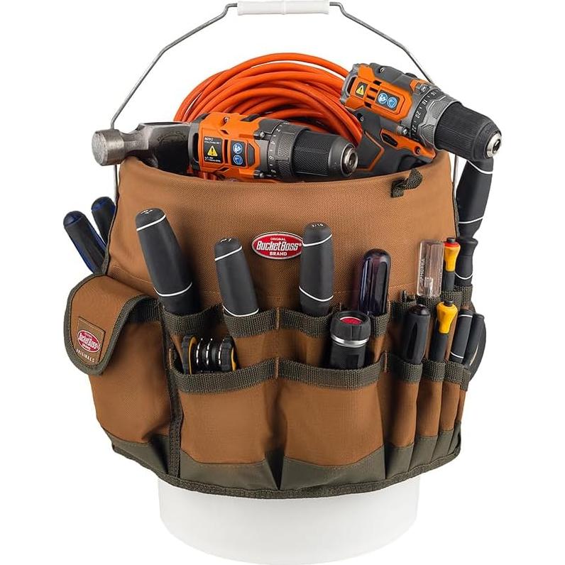 Organizador de Herramientas Bucket Boss El Bucketeer 19L Marrón