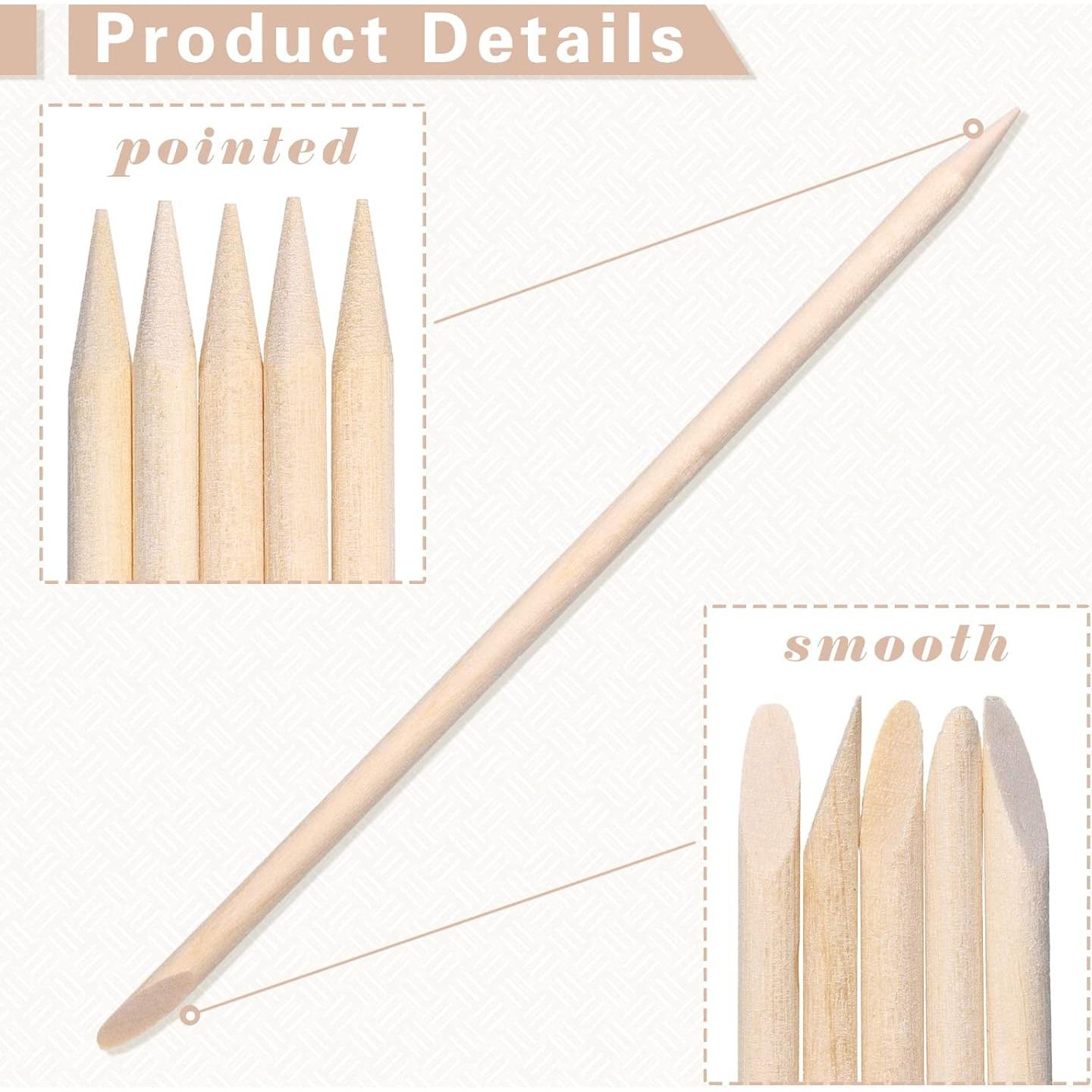 Palitos de Cera de Madera Demissle 400 Piezas para Cejas y Labios