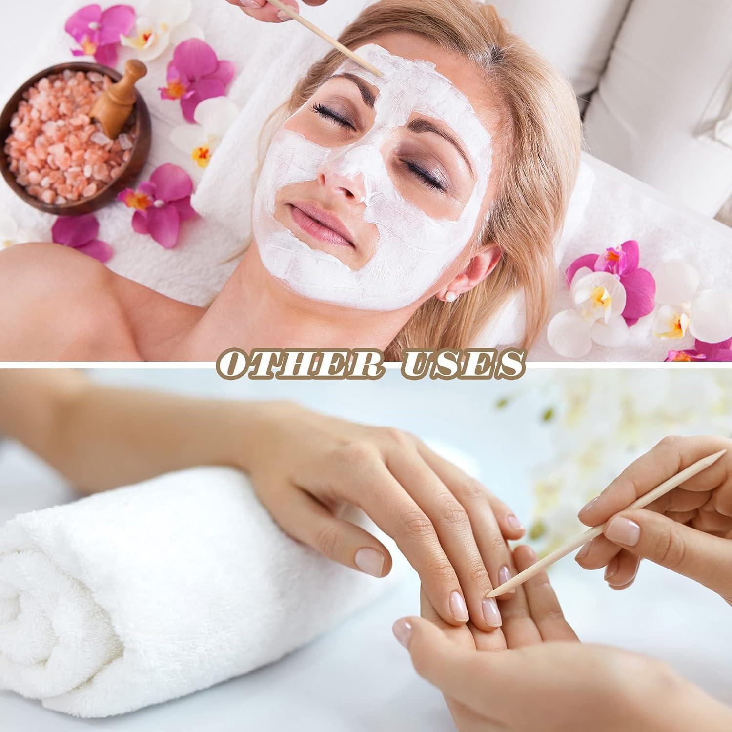 Palitos de Cera de Madera Demissle 400 Piezas para Cejas y Labios