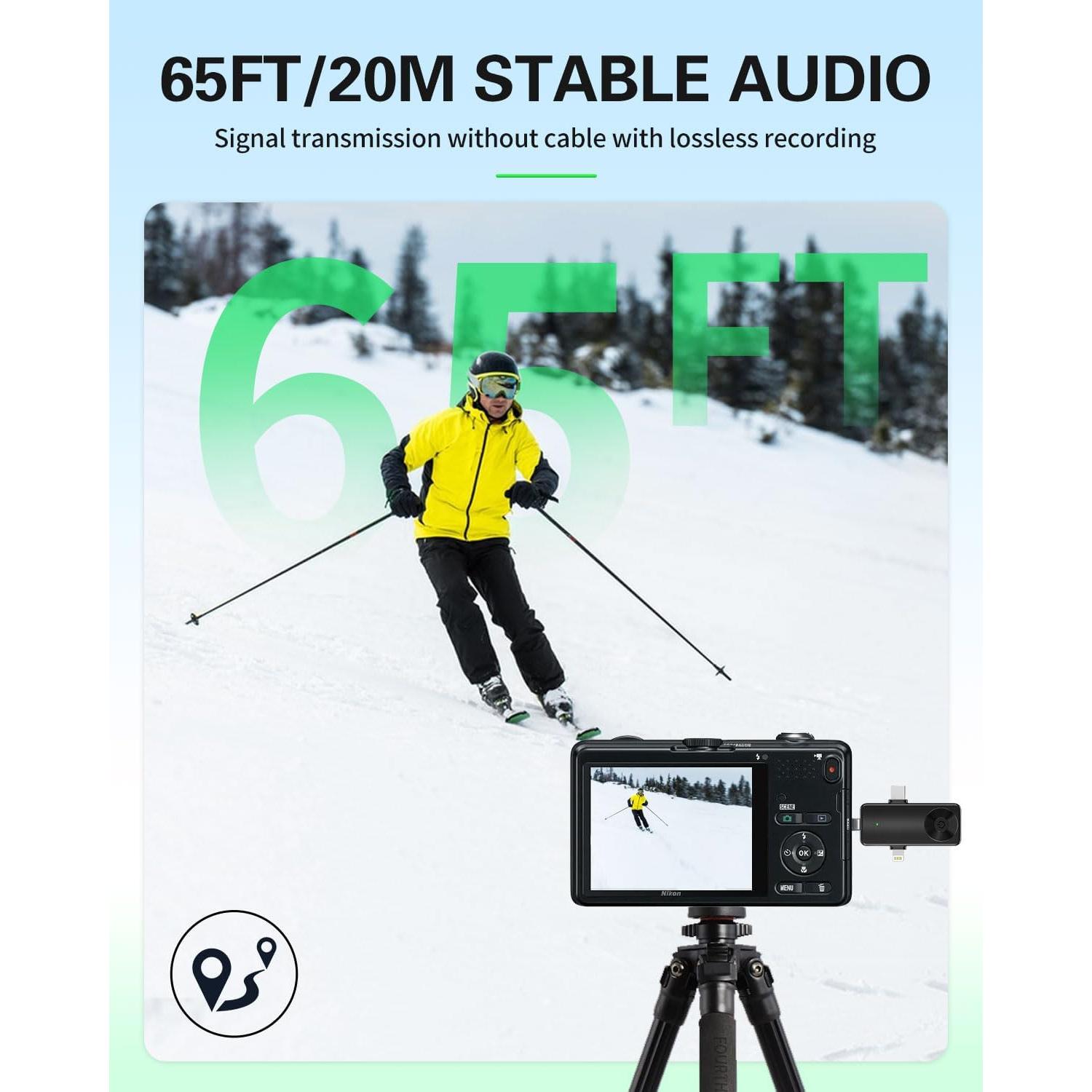 Micrófono Lavalier Inalámbrico Tearstone 3 en 1 para iPhone