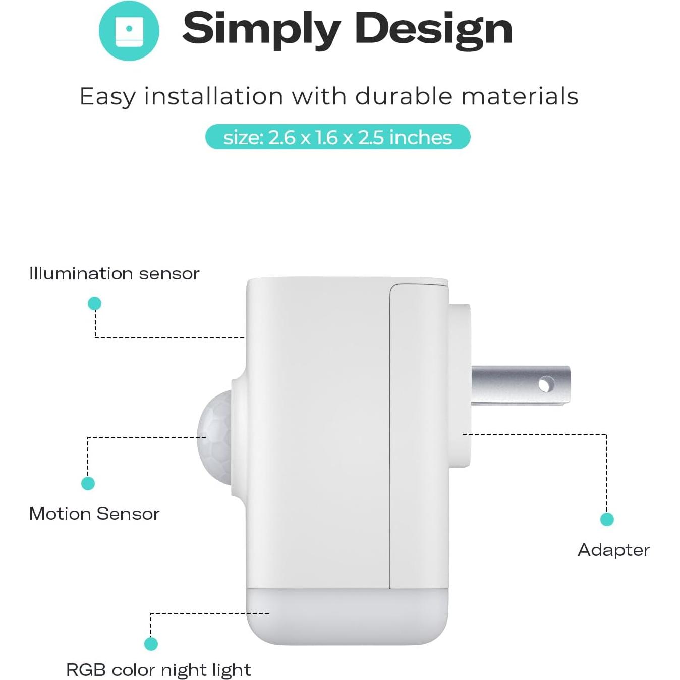 Luz Nocturna Multifuncional THIRDREALITY Paquete de 4 RGB