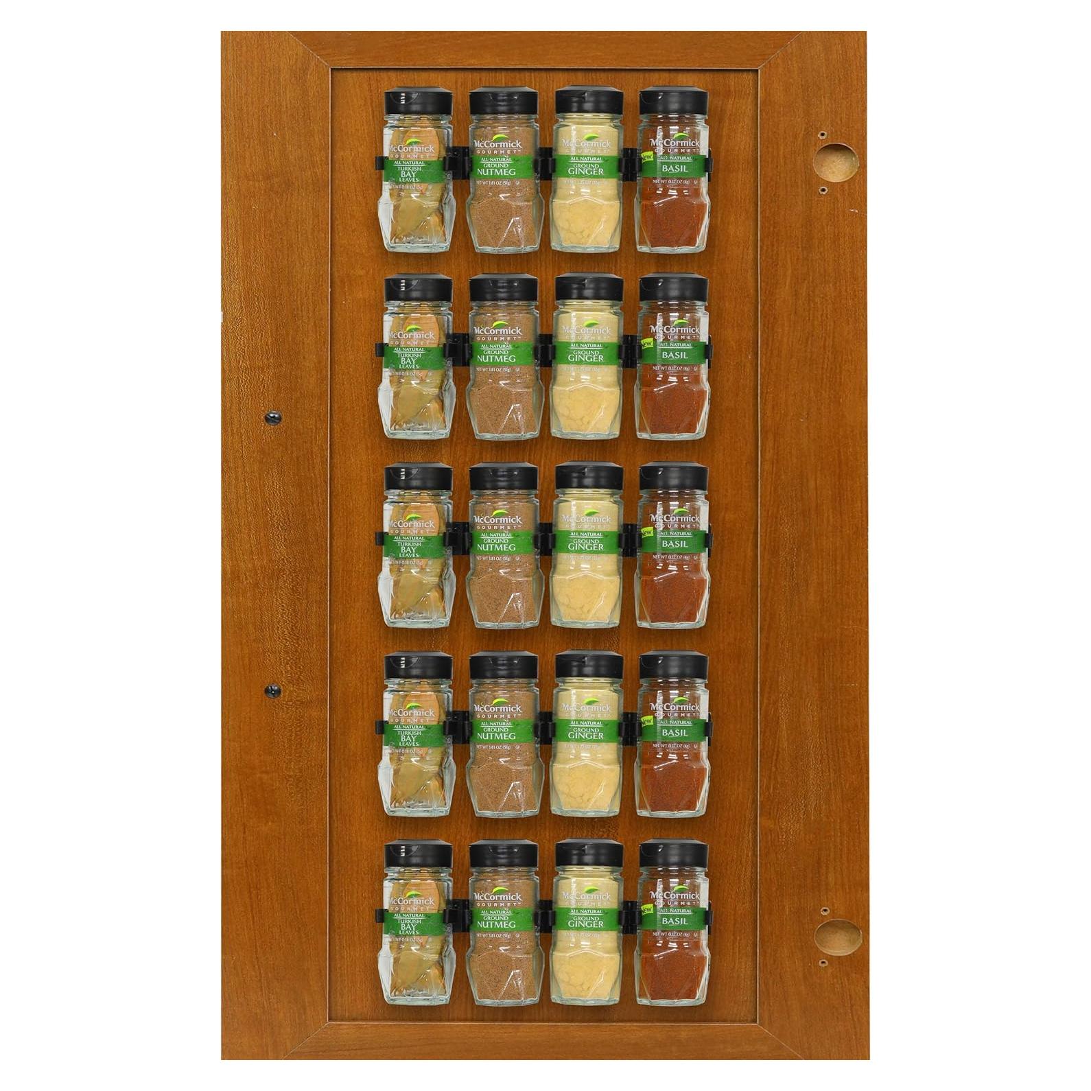 Organizador de Especias Simple Houseware 4 Tiras Negro