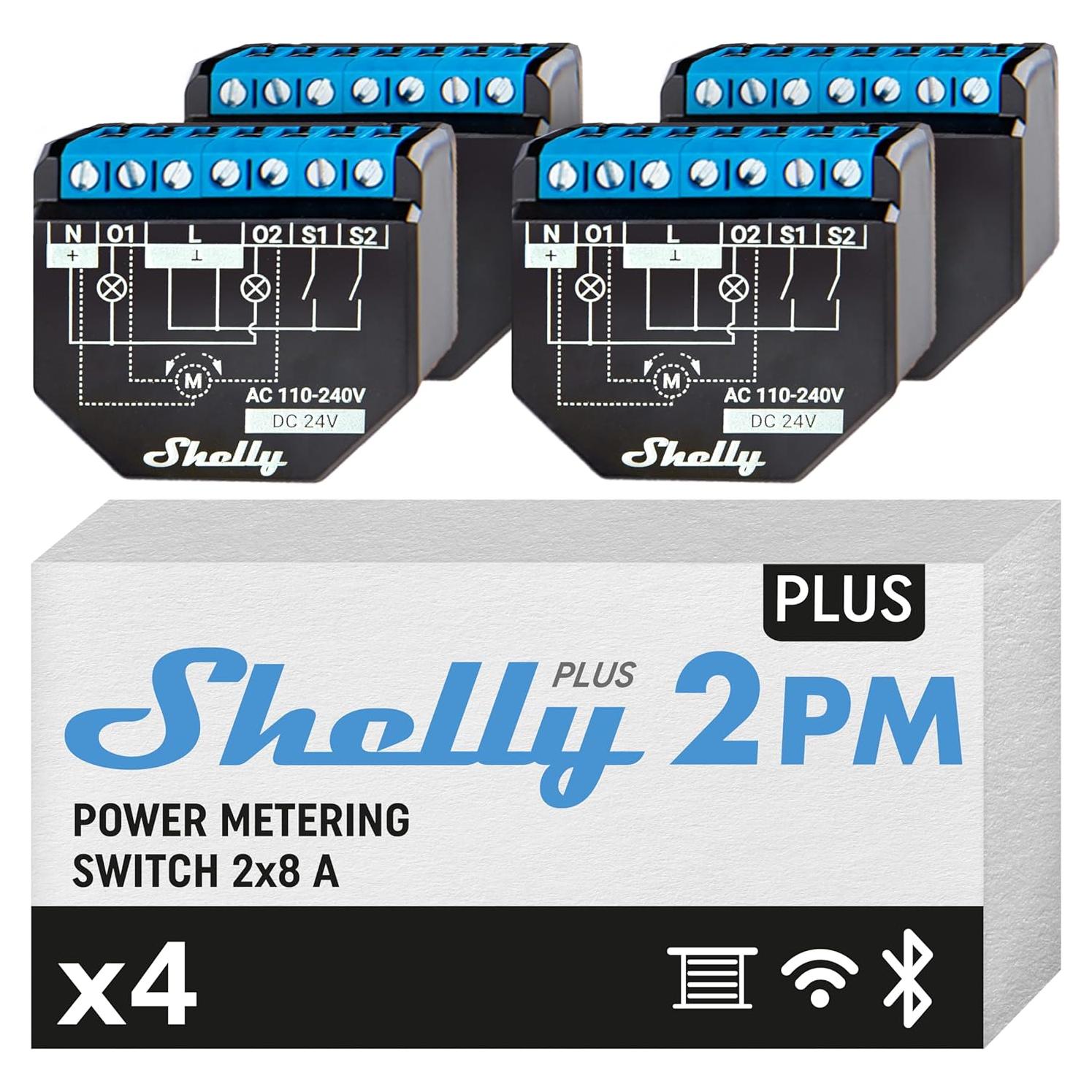 Interruptor Shelly Plus 2PM UL WiFi 2 Canales con Medición
