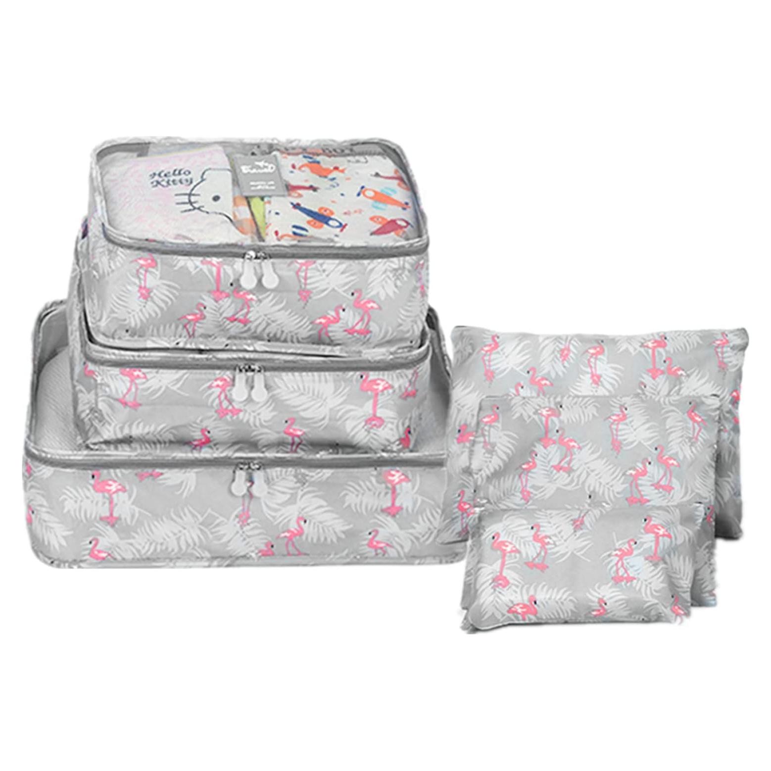 Set de 6 Cubos de Empaque Organizador GUIFIER - Flamenco Azul