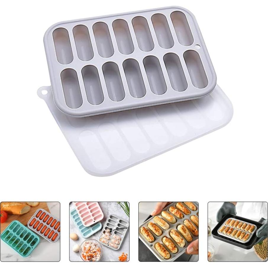 Molde de Silicona DOITOOL para Hornear Salchichas y Hot Dogs
