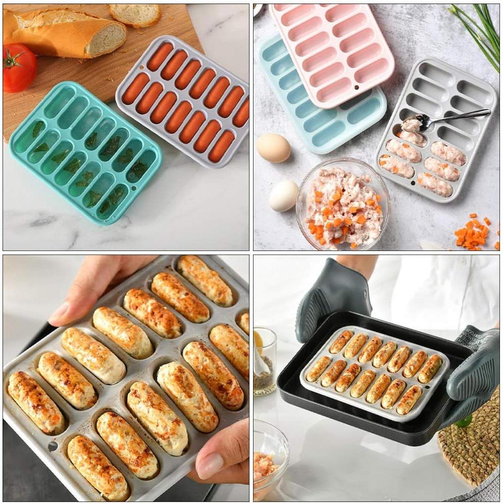 Molde de Silicona DOITOOL para Hornear Salchichas y Hot Dogs