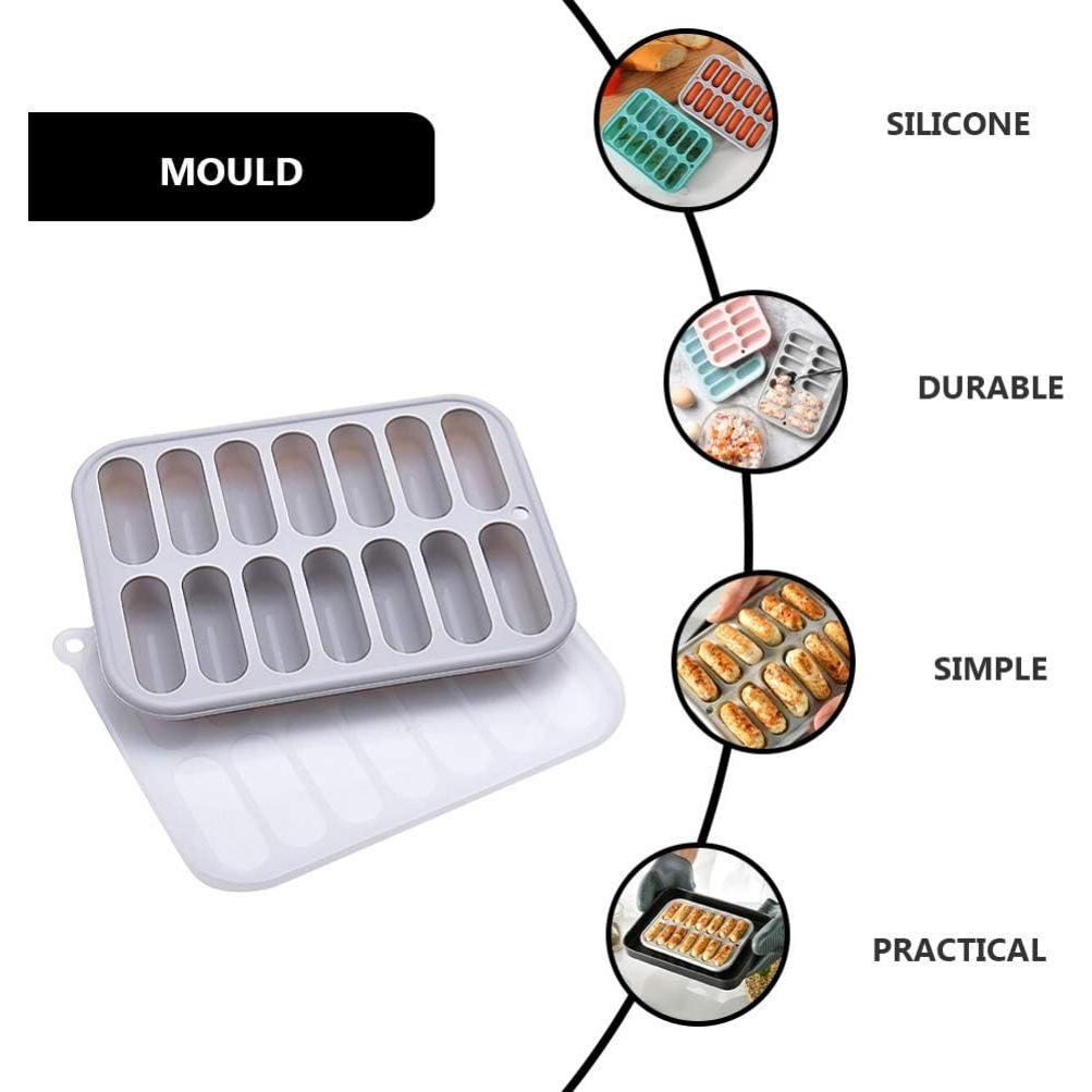 Molde de Silicona DOITOOL para Hornear Salchichas y Hot Dogs