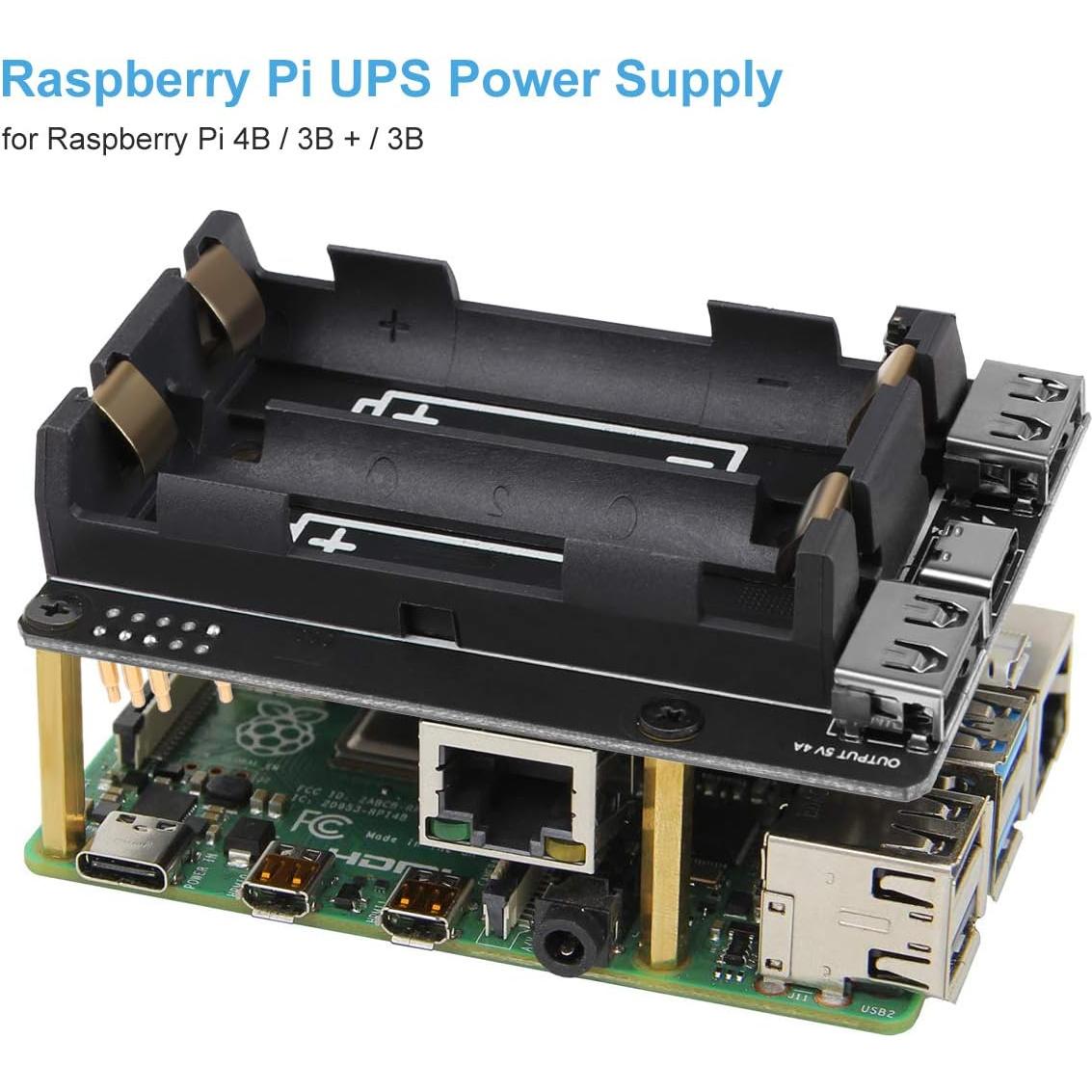 UPS MakerHawk para Raspberry Pi 4B/3B+ 5V Cargador