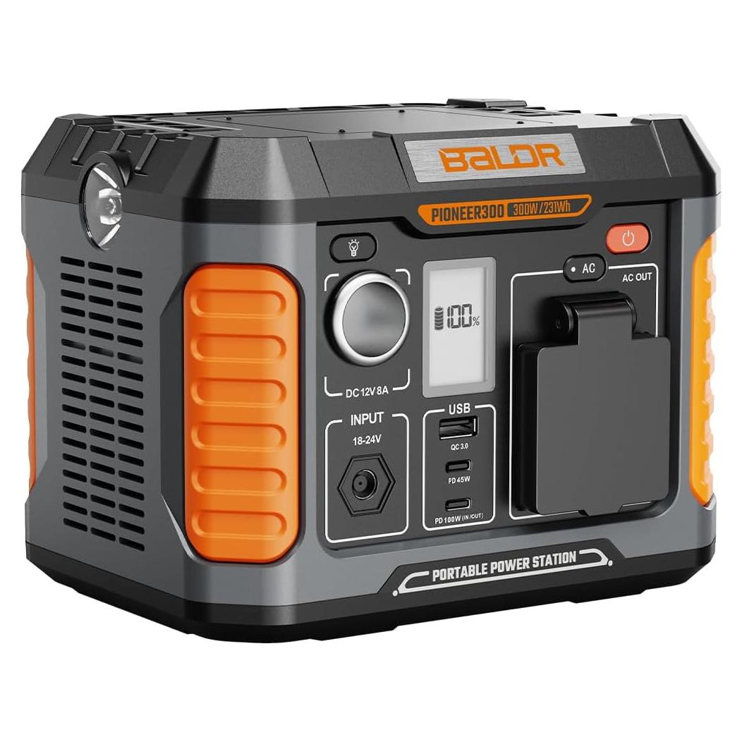 Estación de Energía Portátil BALDR Pioneer 300W 231Wh