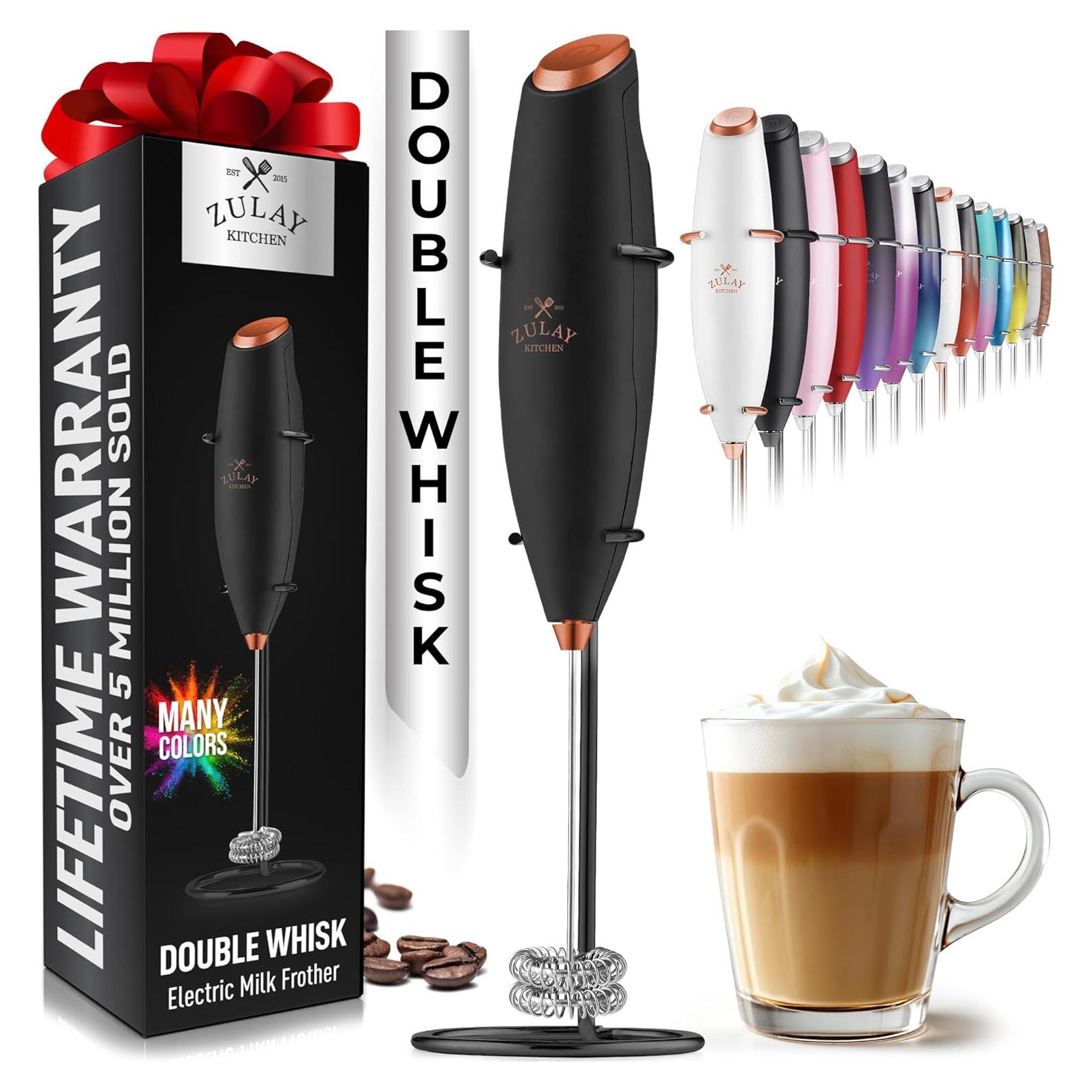 Batidor de Leche Zulay Doble 360W - Negro y Cobre