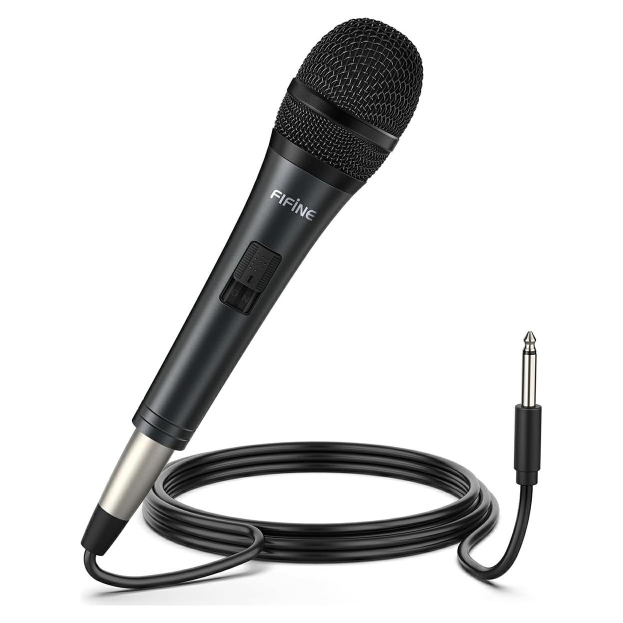 Micrófono de Karaoke Fifine K6 Dinámico con Cable 6.35mm