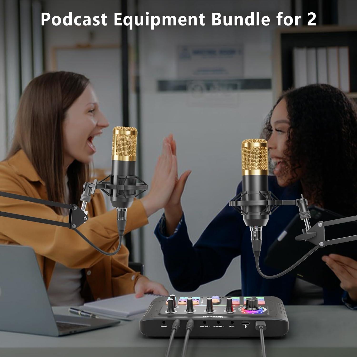 Paquete de Podcast para 2 Personas - Interfaz de Audio MHS133