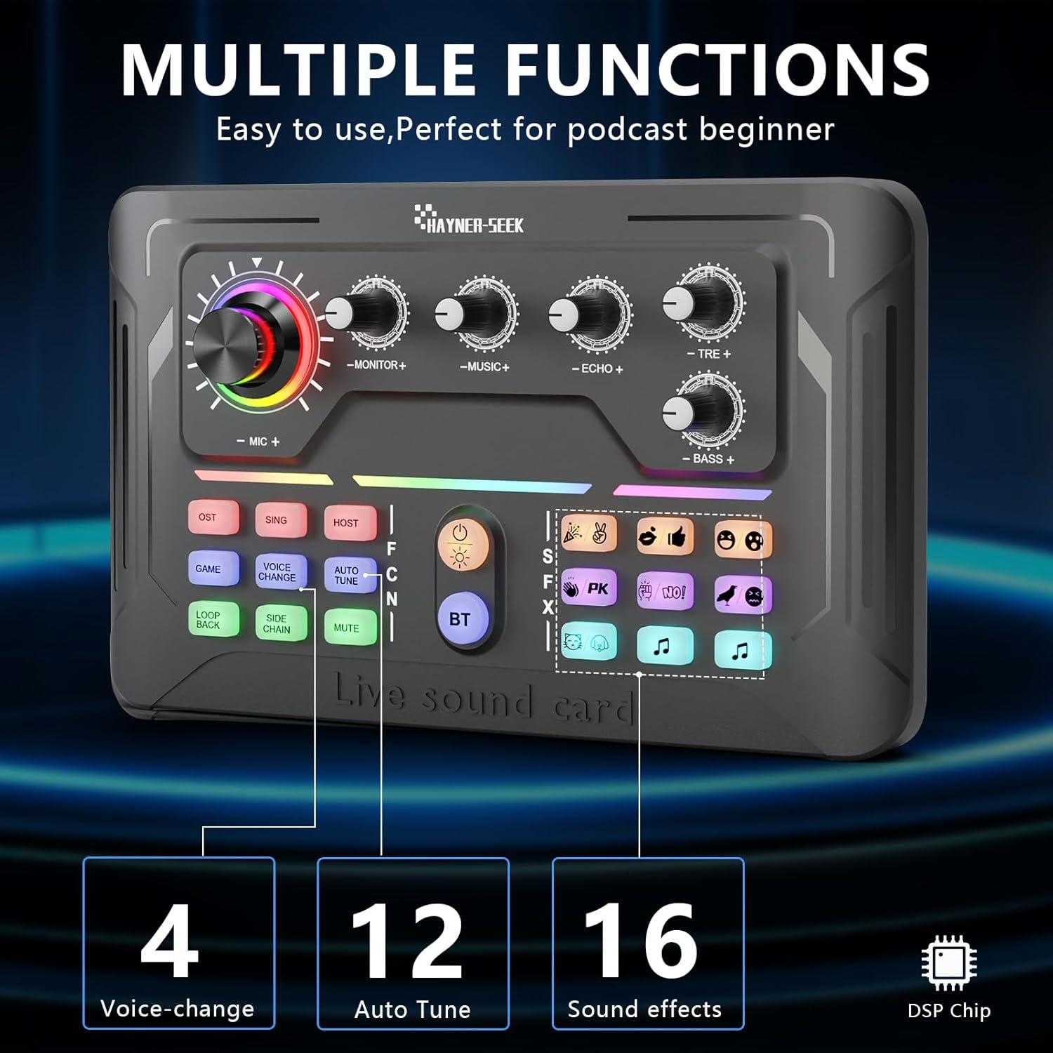 Paquete de Podcast para 2 Personas - Interfaz de Audio MHS133