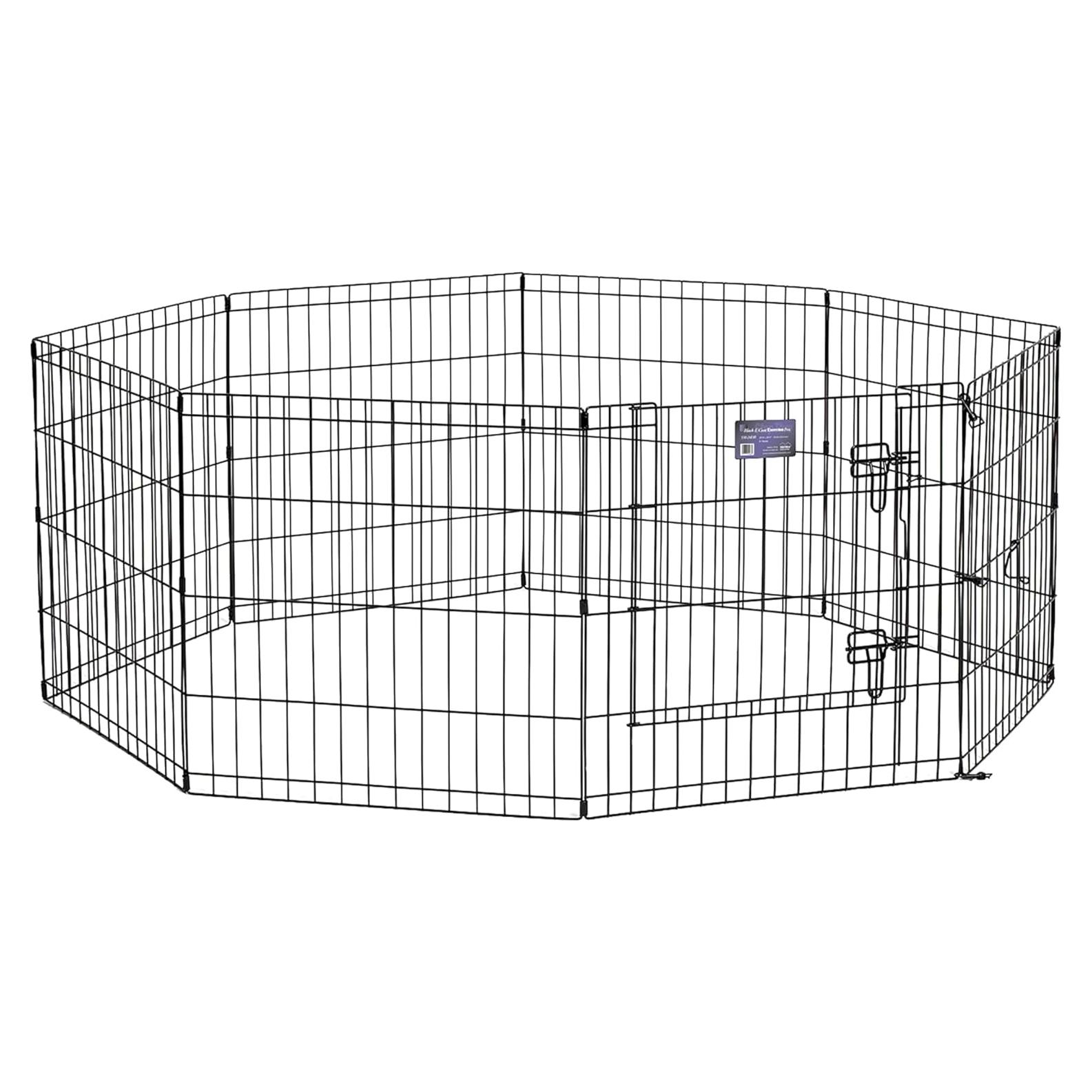 Pen de Ejercicio para Perros MidWest 24x24 Plegable Negro