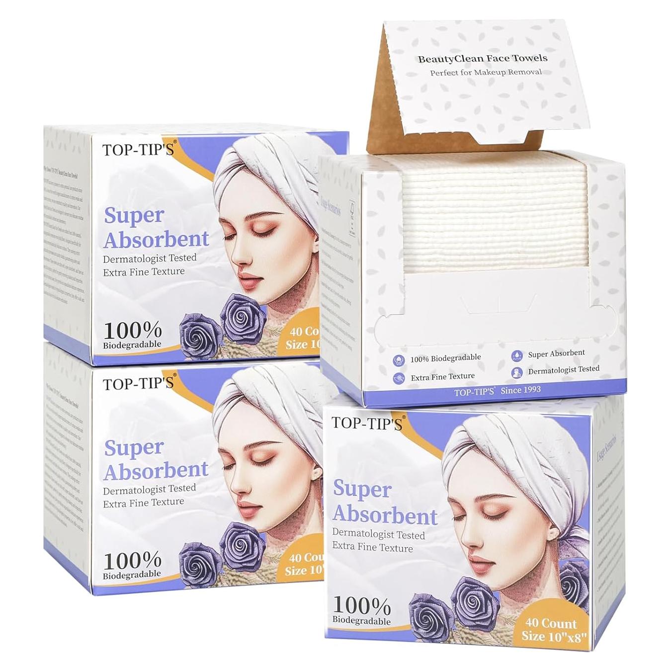 Toallas Desechables Top-Tip - 40 Piezas Suaves y Biodegradables