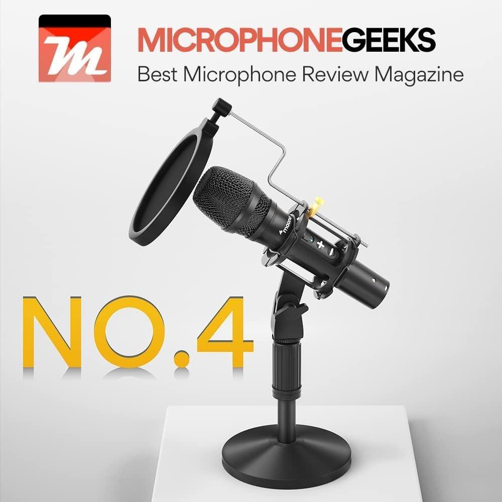 Micrófono Dinámico MAONO HD300T USB/XLR con Soporte y Filtro