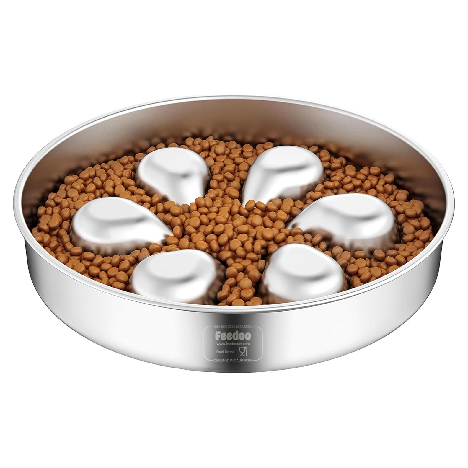 Cuenco para Perros Feedoo 3 Tazas Acero Inoxidable Antideslizante