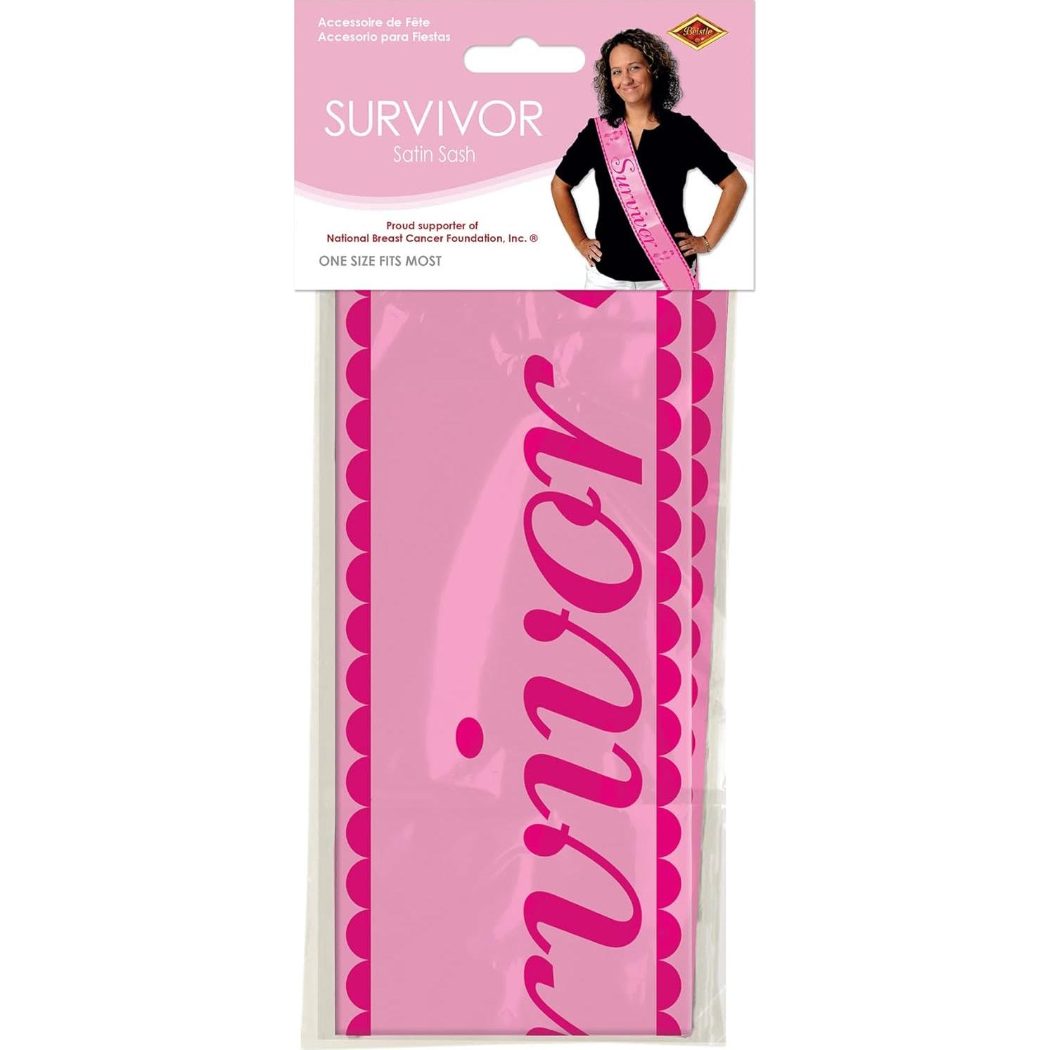 Cinta de Satén Beistle Survivor Rosa 83,82 cm