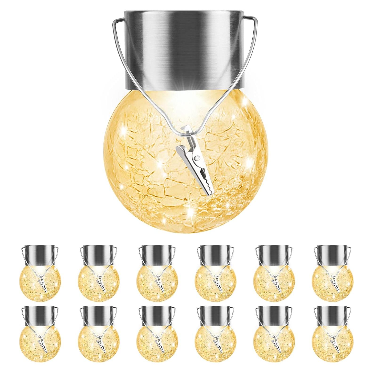 Luces Solares Colgantes PARTPHONER 12 Piezas Jardín