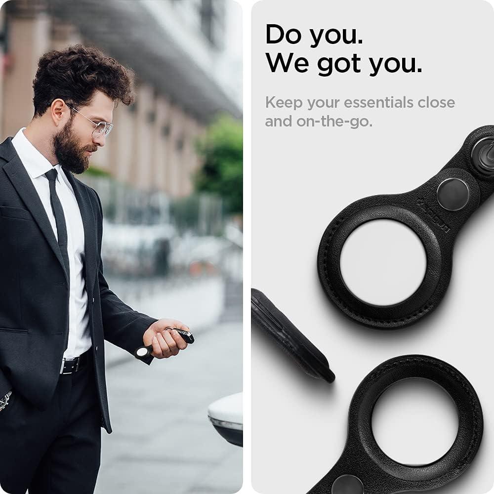 Funda Spigen Valentinus para AirTag con mosquetón - Negro
