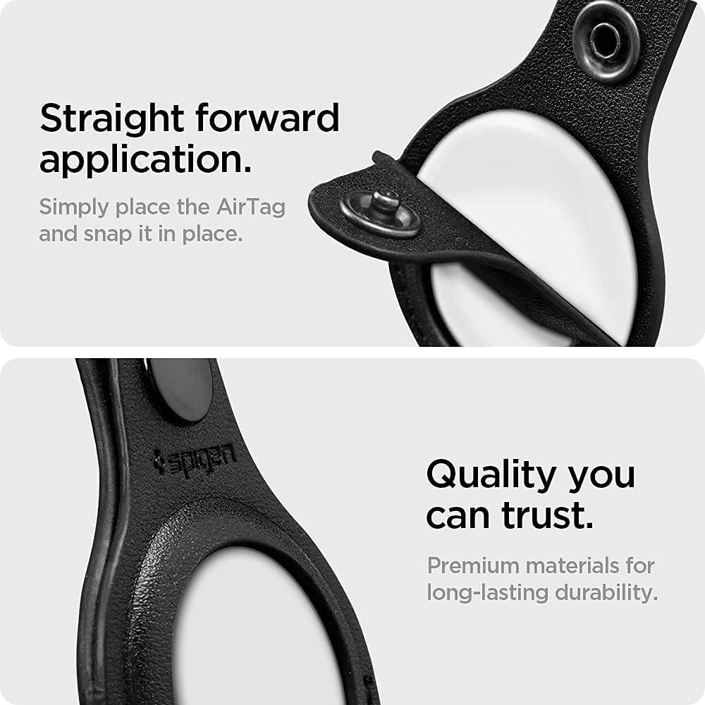 Funda Spigen Valentinus para AirTag con mosquetón - Negro