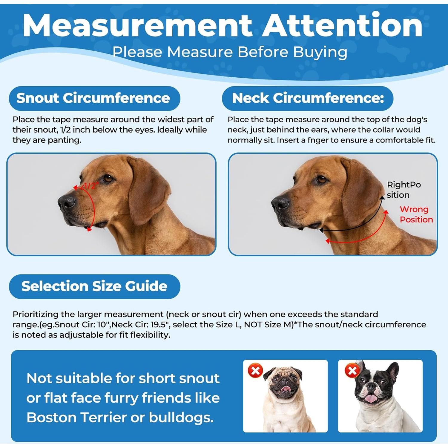 Collar de Cabeza para Perros Wintchuk M Gris Acolchado Ajustable