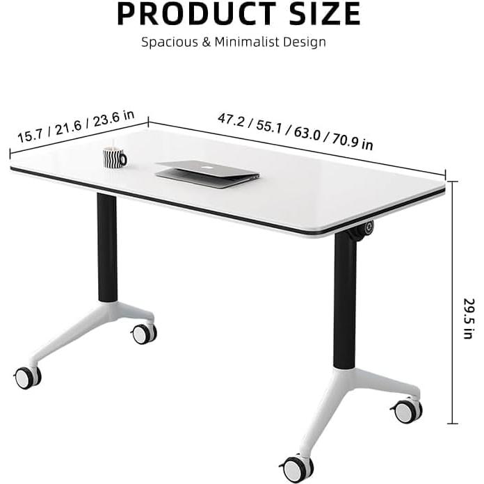 Mesa de Conferencia Plegable JQUZPCV 160x60 cm Nuez Oscura