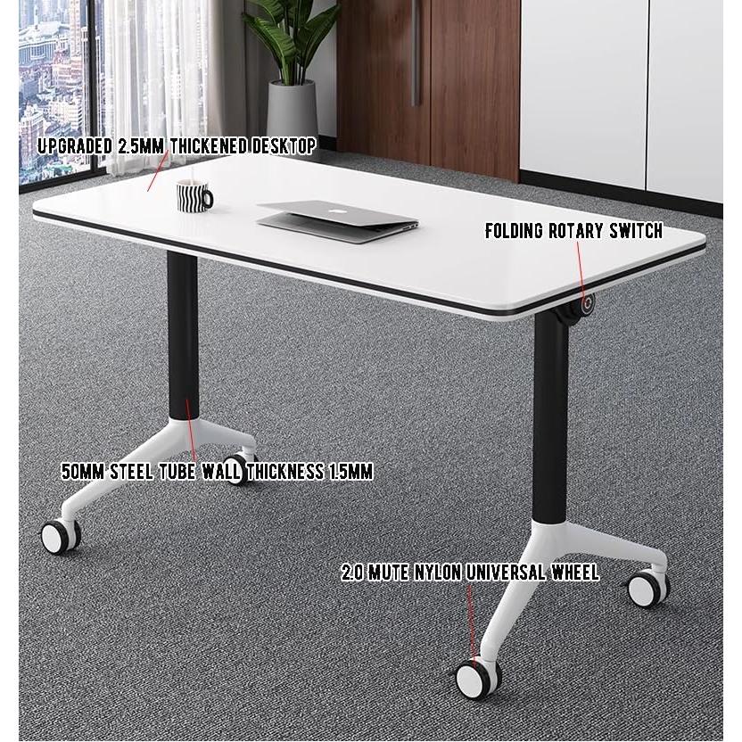 Mesa de Conferencia Plegable JQUZPCV 160x60 cm Nuez Oscura