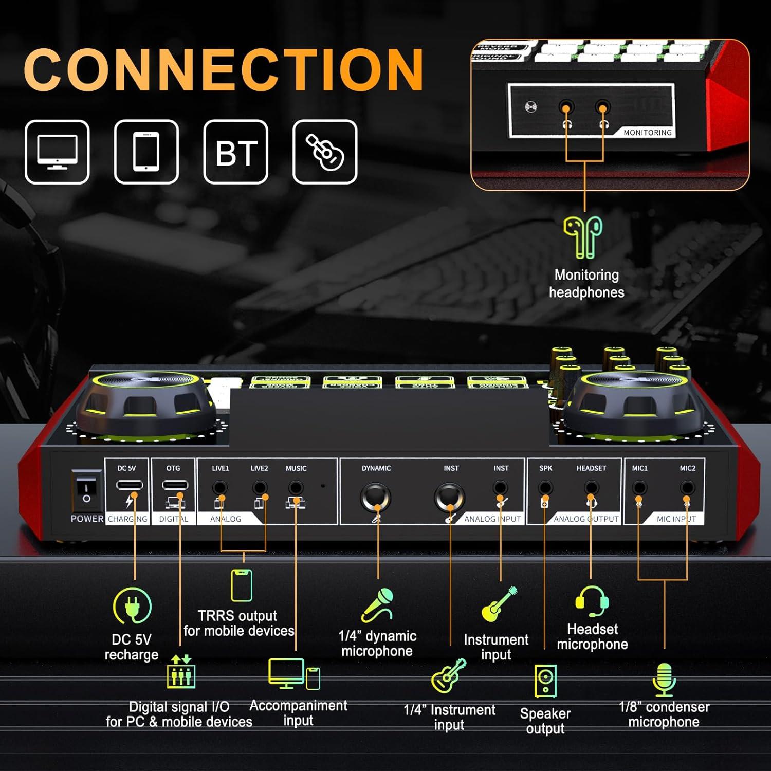 Mezclador de Audio G9 para Streaming y Podcasting