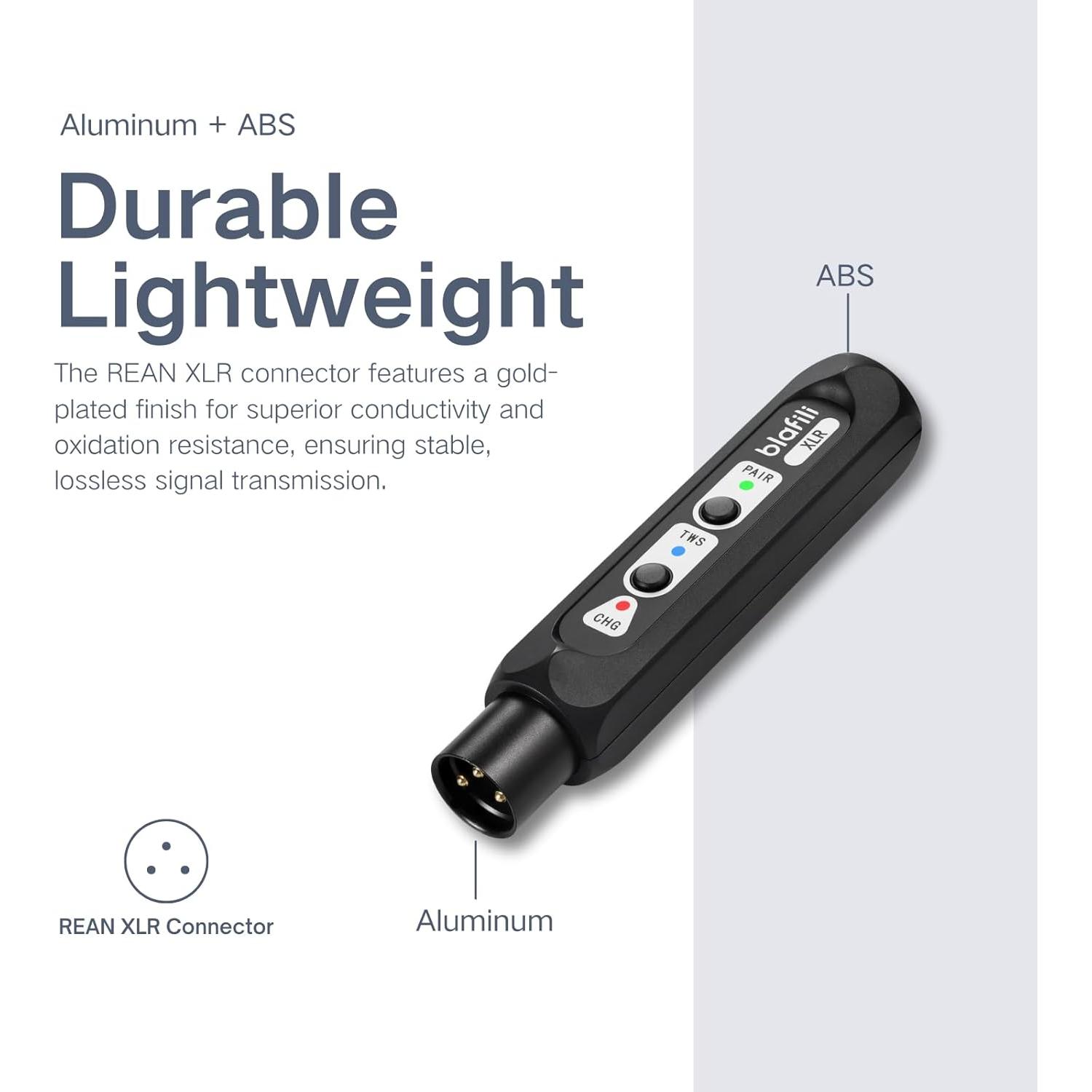 Receptor Bluetooth XLR blafili v5.1 16hrs Audio Profesional