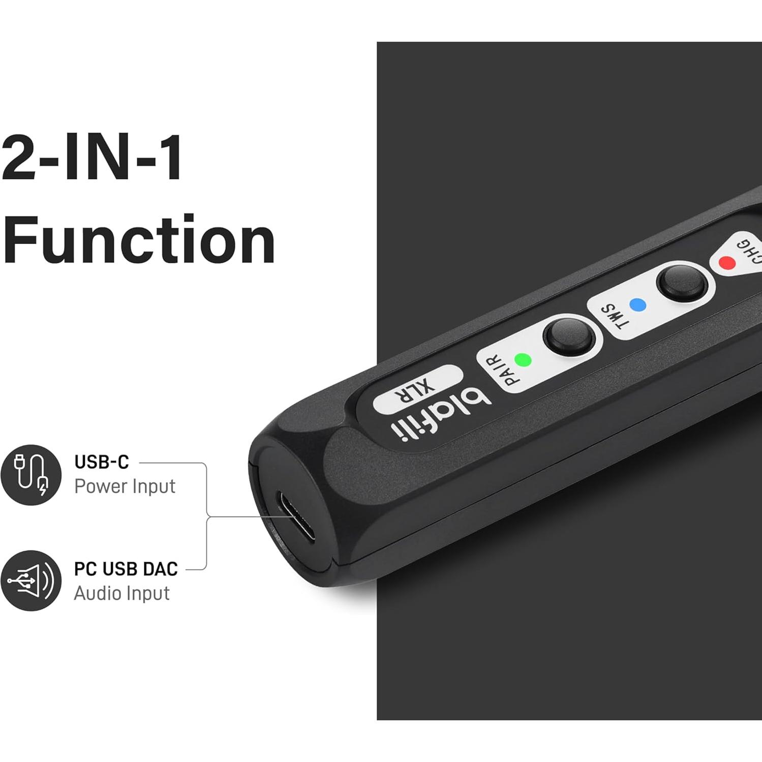 Receptor Bluetooth XLR blafili v5.1 16hrs Audio Profesional