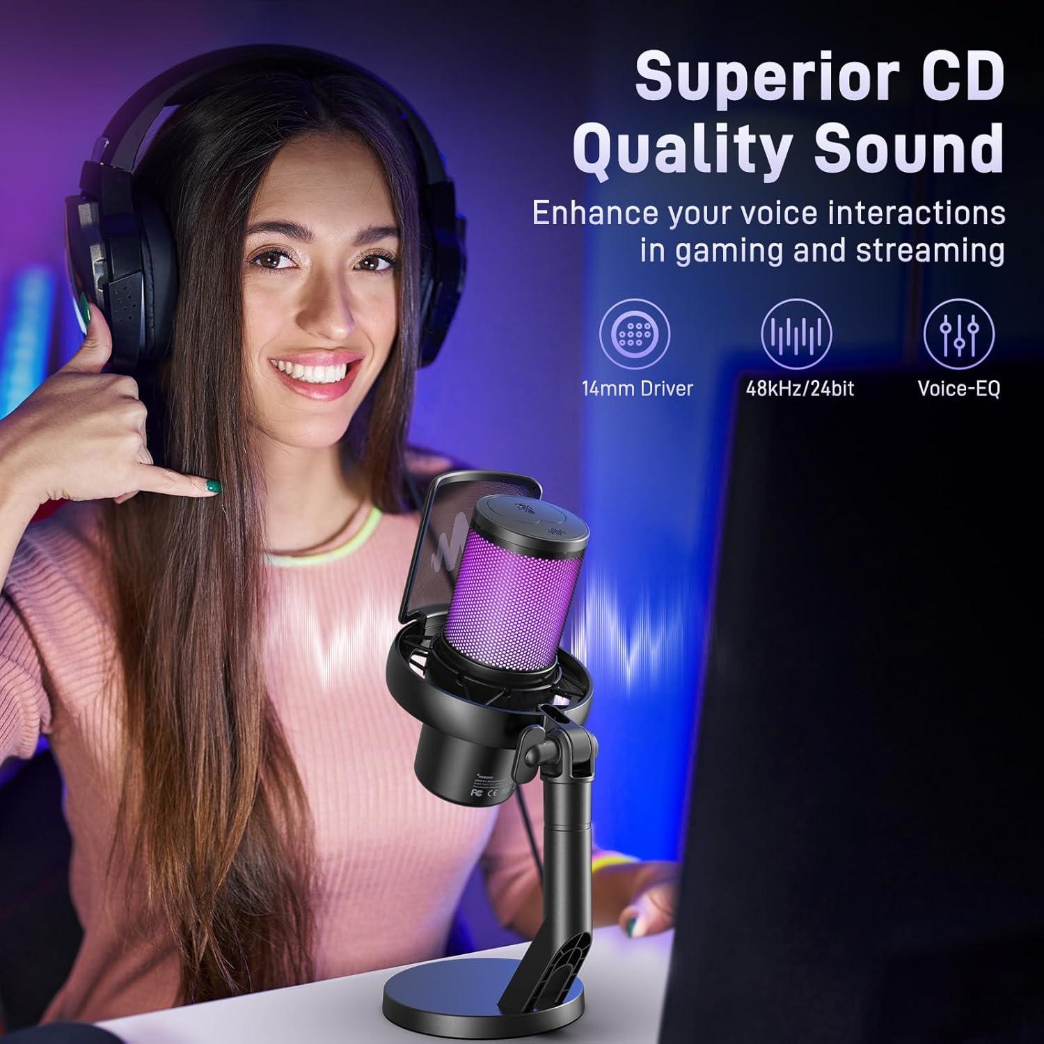 Micrófono Inalámbrico MAONO DM40 USB para PC y Juegos