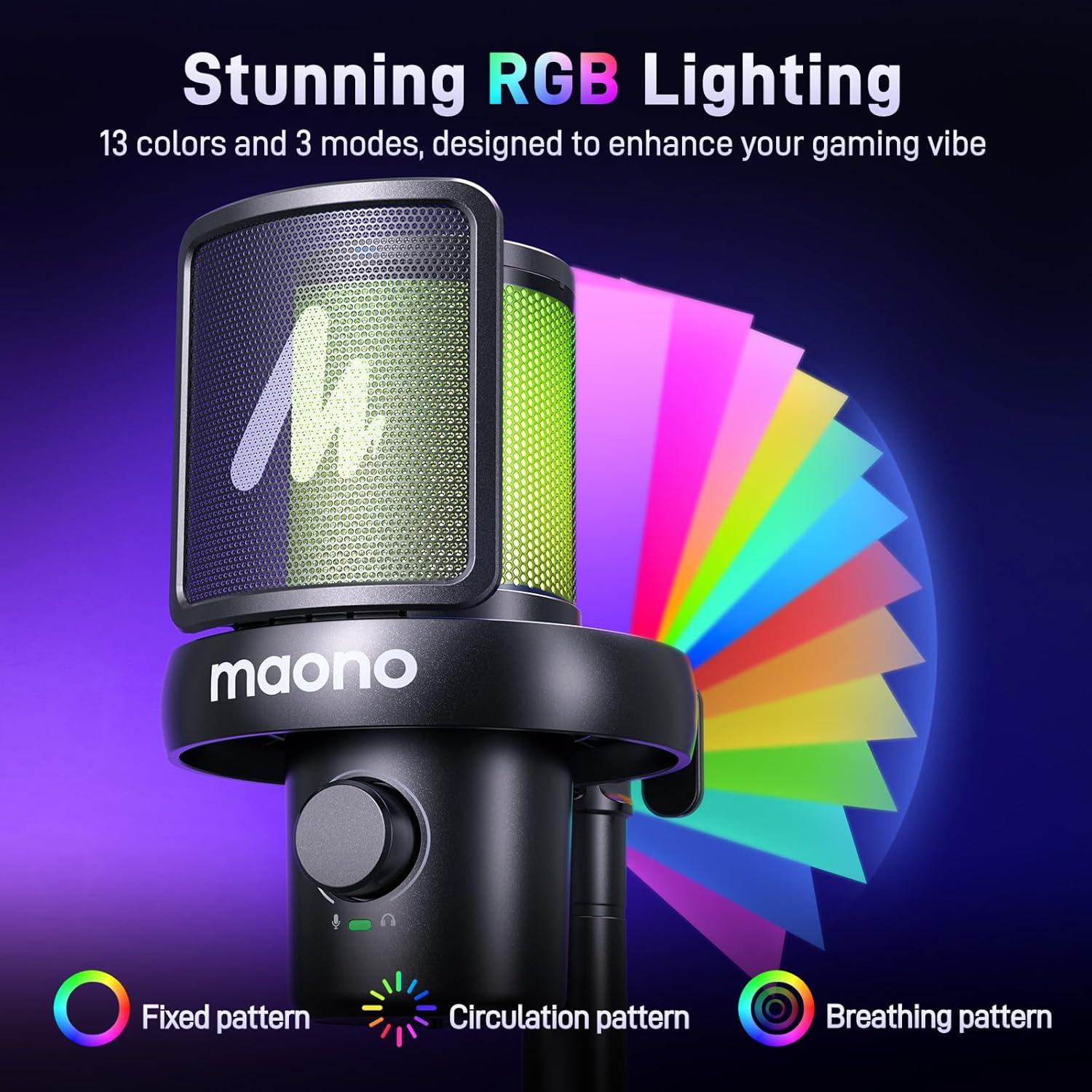 Micrófono Inalámbrico MAONO DM40 USB para PC y Juegos