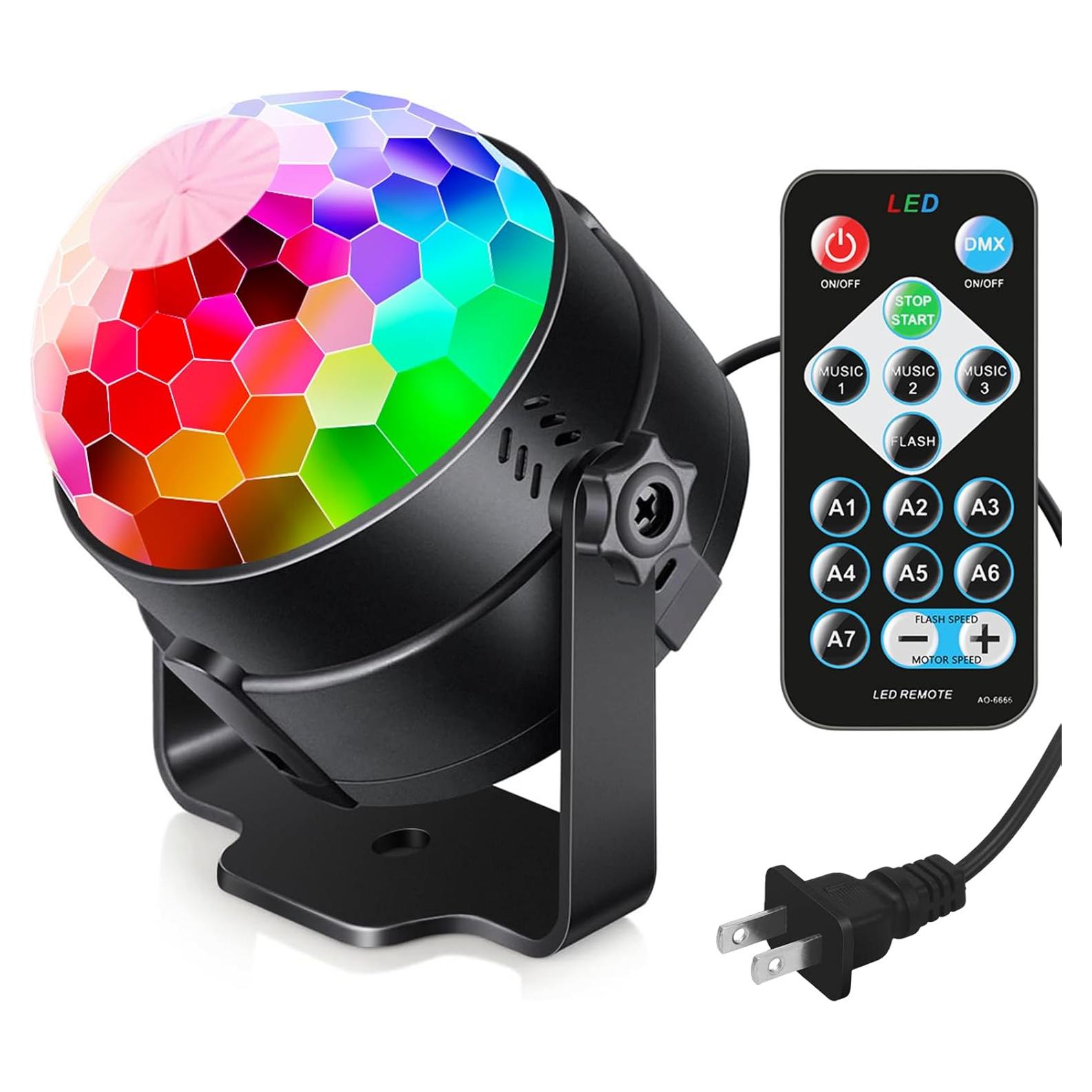 Luz de Fiesta Luditek GT019 con Control Remoto y Sonido