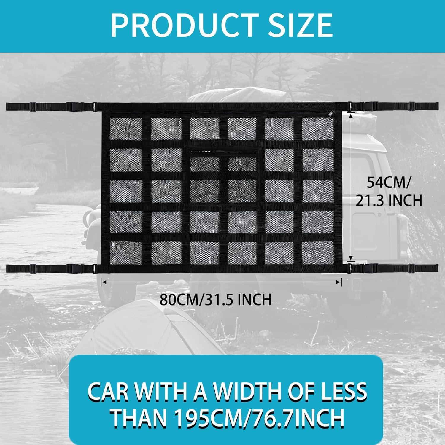 Red de Carga para Techo de Auto KOZR 80x54cm Capacidad Pesada