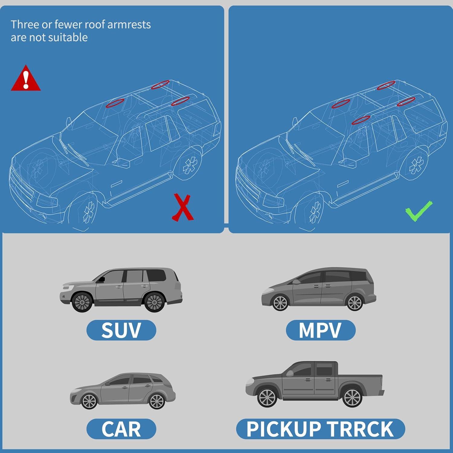 Red de Carga para Techo de Auto KOZR 80x54cm Capacidad Pesada