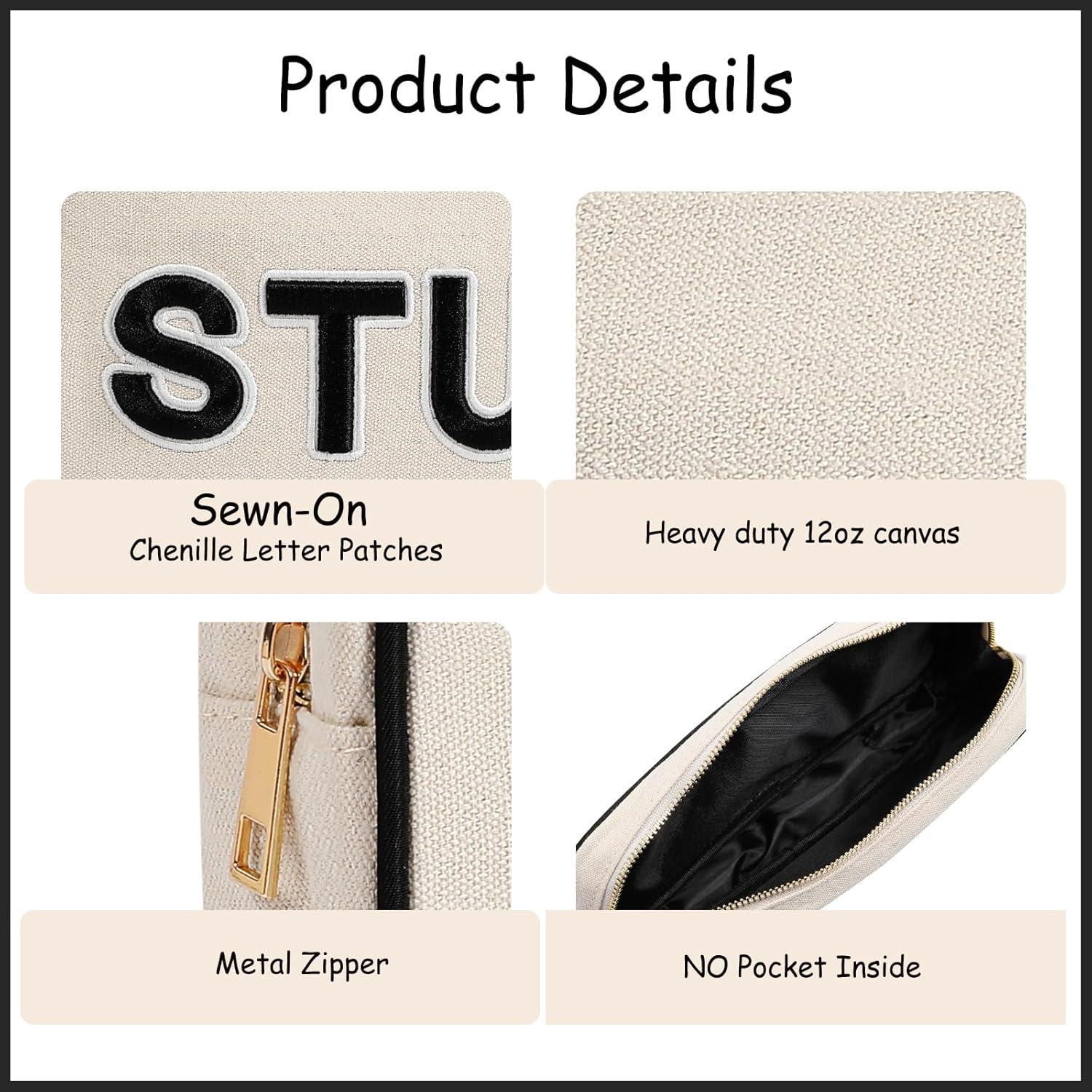 Bolsa de Maquillaje Uekeboag Lona Negra 25x13x6 cm