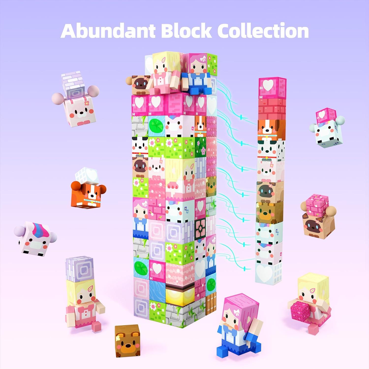 Bloques Magnéticos GobiDex 100PCS Juguetes STEM para Niñas