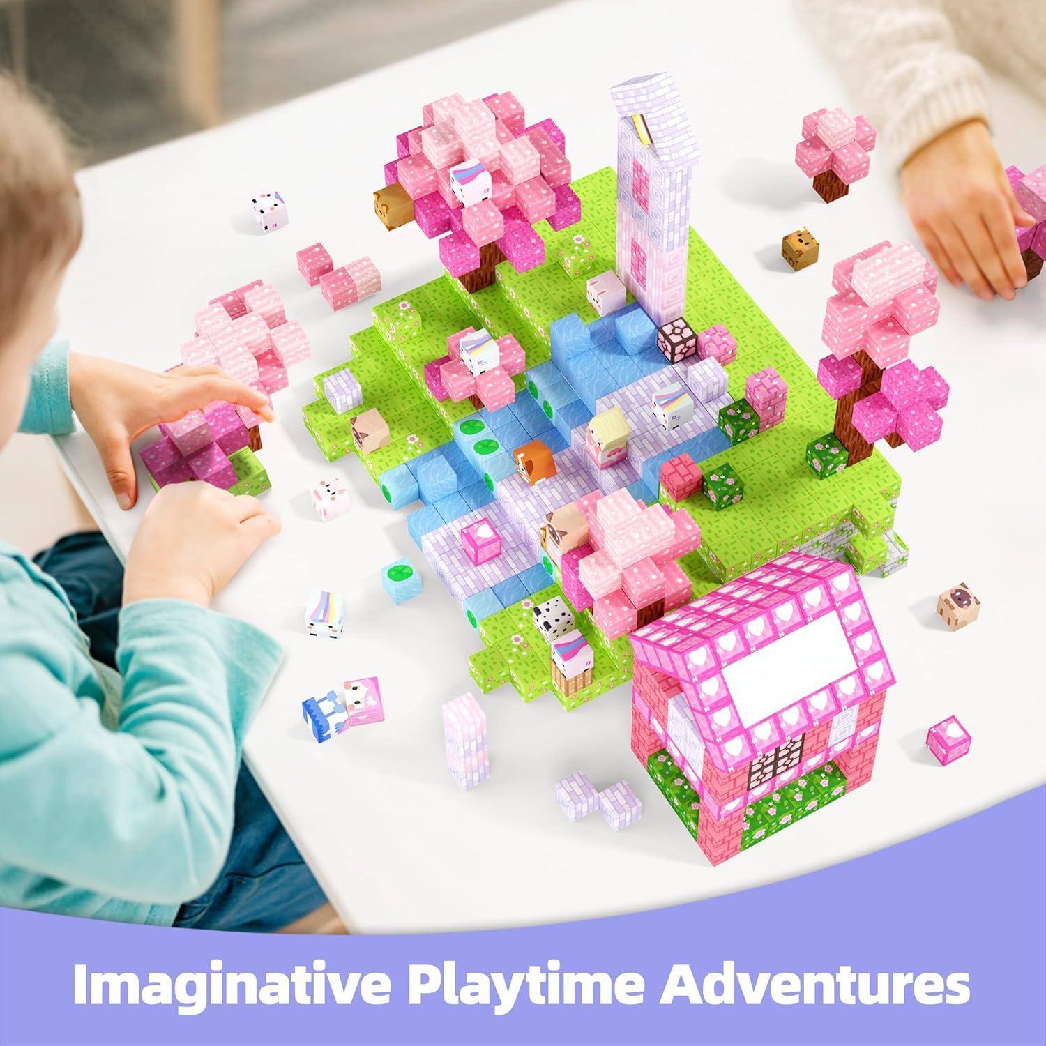 Bloques Magnéticos GobiDex 100PCS Juguetes STEM para Niñas