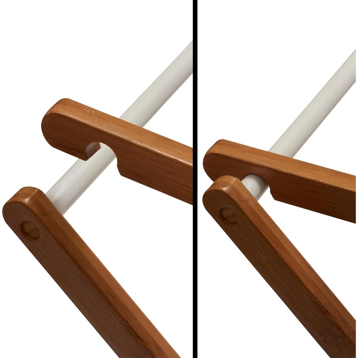 Estante de Secado de Ropa Plegable Bambú Household Essentials