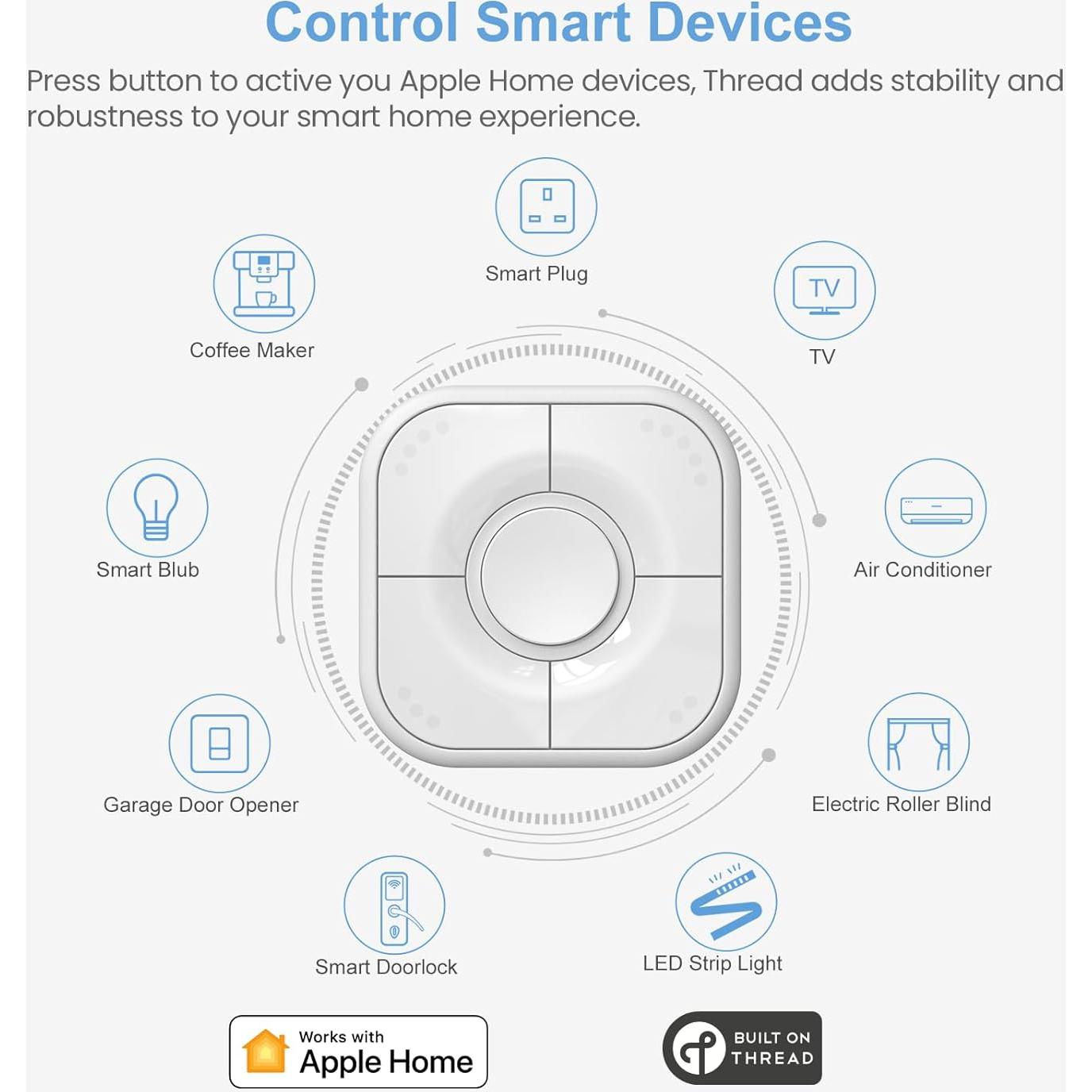 Botón Inteligente Onvis HS2 5 Teclas Control Escenas