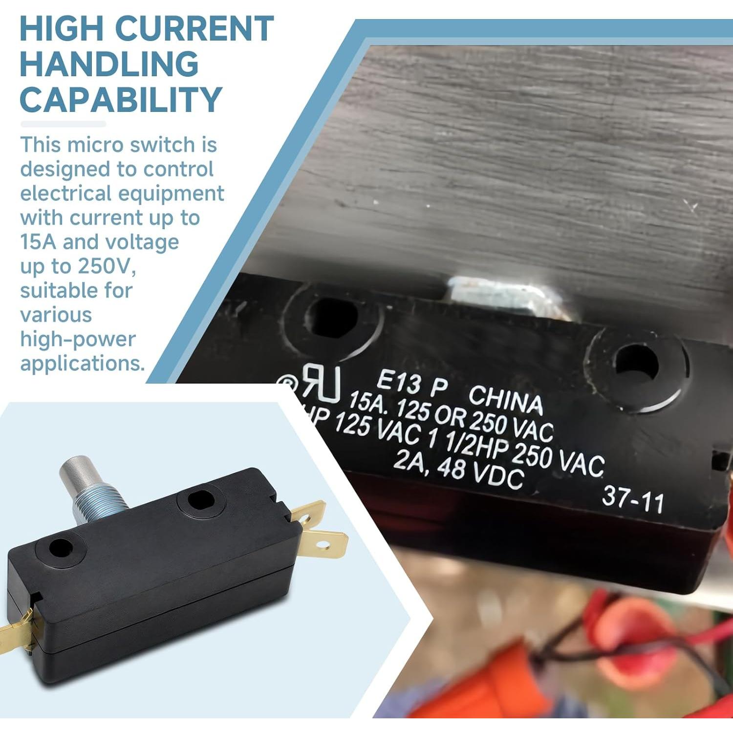 Micro Interruptor Numano SPDT 15A 250V con Resorte