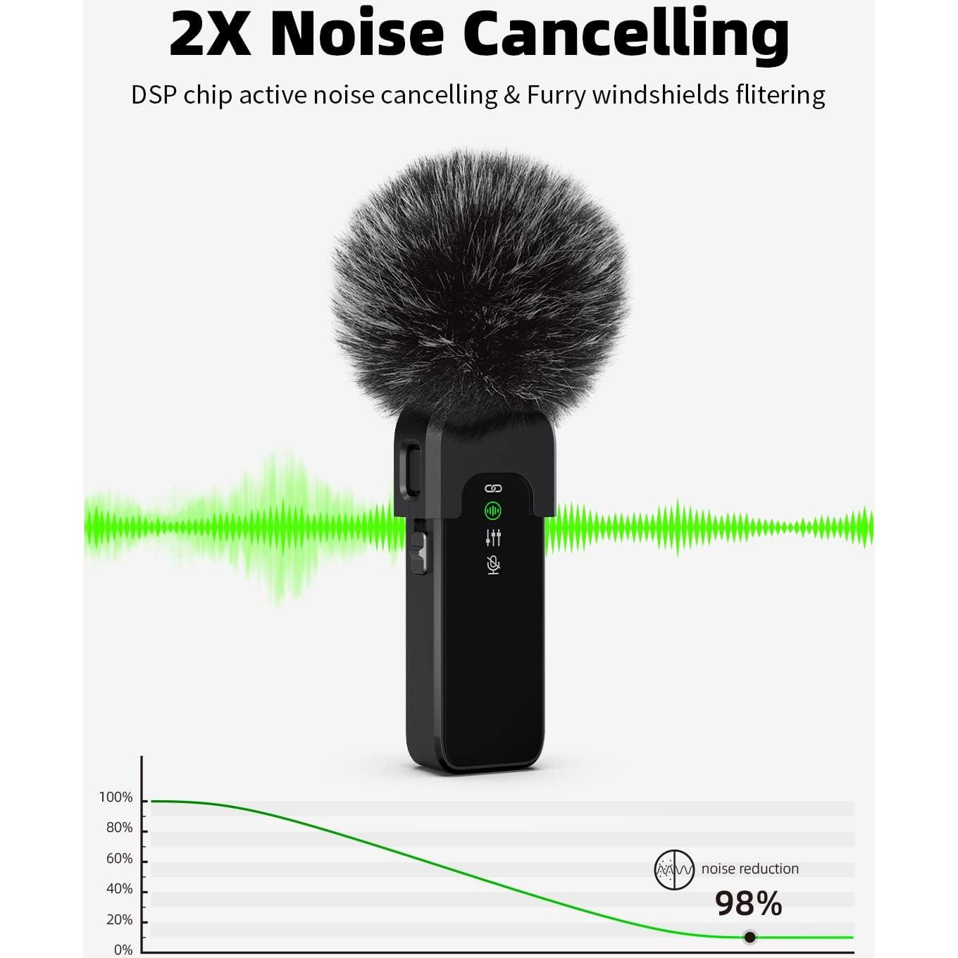 Micrófono Lavalier Inalámbrico Rythflo USB-C 30m 18h Batería