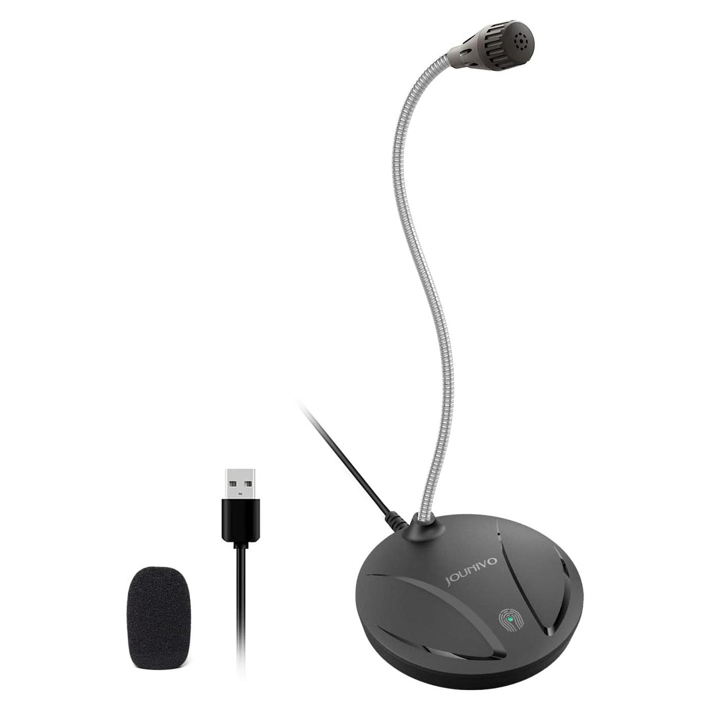 Micrófono USB JOUNIVO JV610 con Silencio y 360 Grados