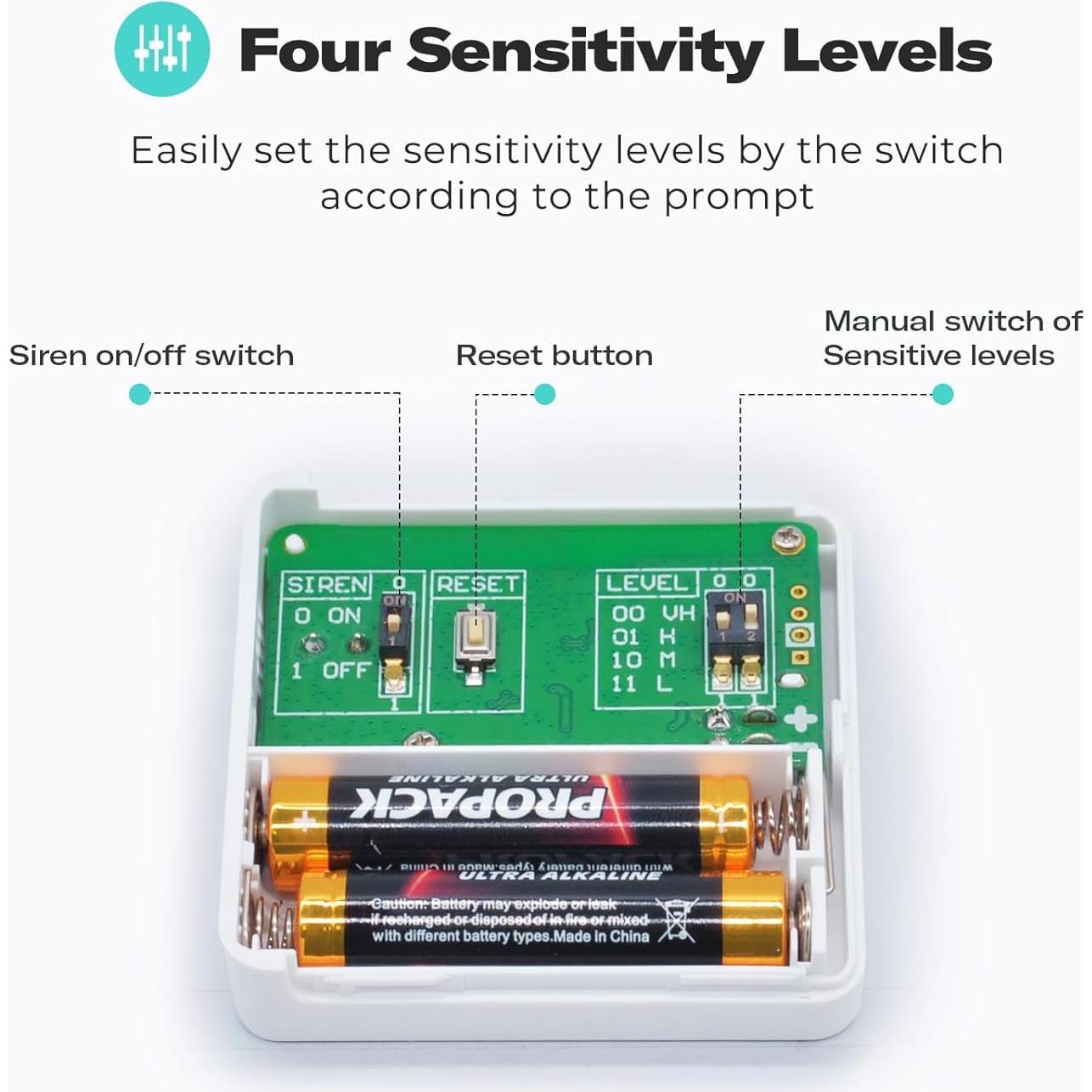Sensor de Vibración Zigbee Third Reality 110dB Ajustable