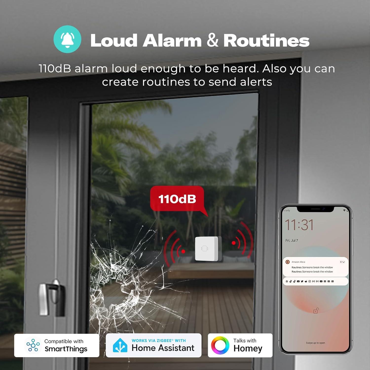 Sensor de Vibración Zigbee Third Reality 110dB Ajustable