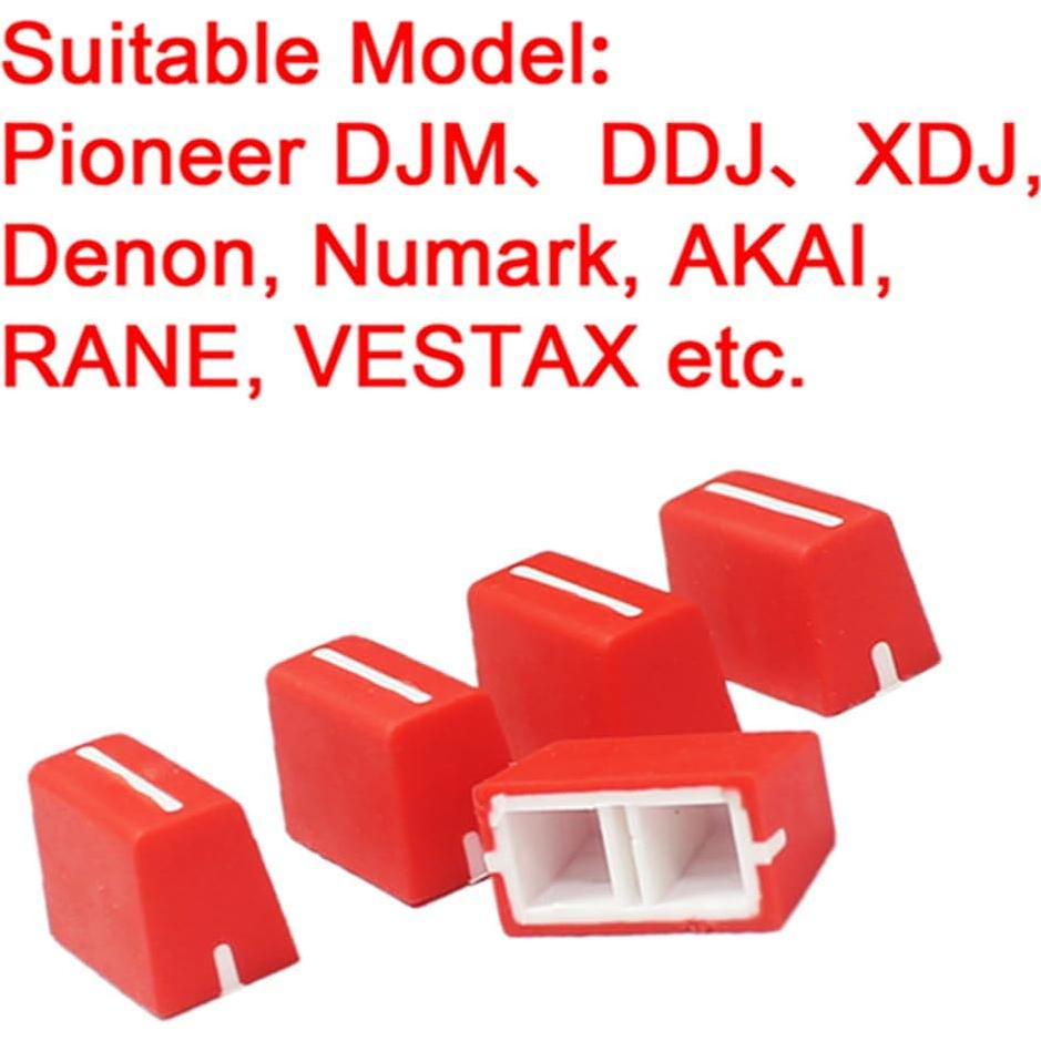 5 Piezas Perillas de Fader Universales Rojas para DJ