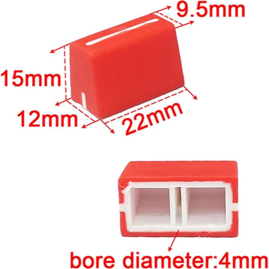 5 Piezas Perillas de Fader Universales Rojas para DJ